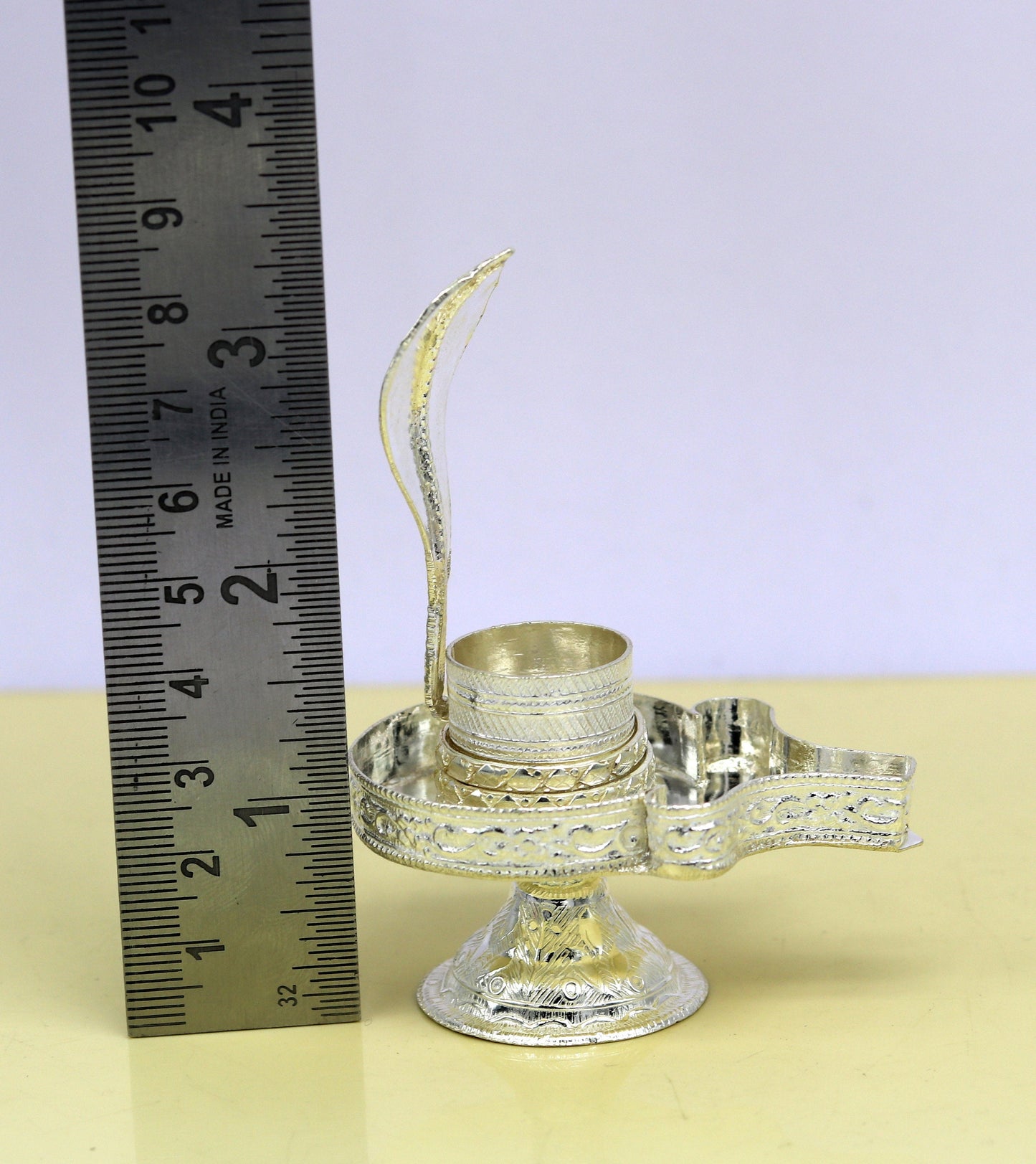 925 sterling silver handmade Lord shiva-Linga Stand, silver utensils, silver puja temple art, mini shiva lingam stand with serpent su10 - TRIBAL ORNAMENTS