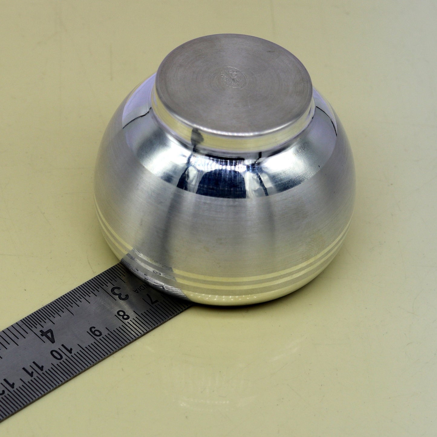 999 pure sterling silver handmade silver puja utensils bowl, silver vessel silver has antibacterial properties, stay healthy family sv95 - TRIBAL ORNAMENTS