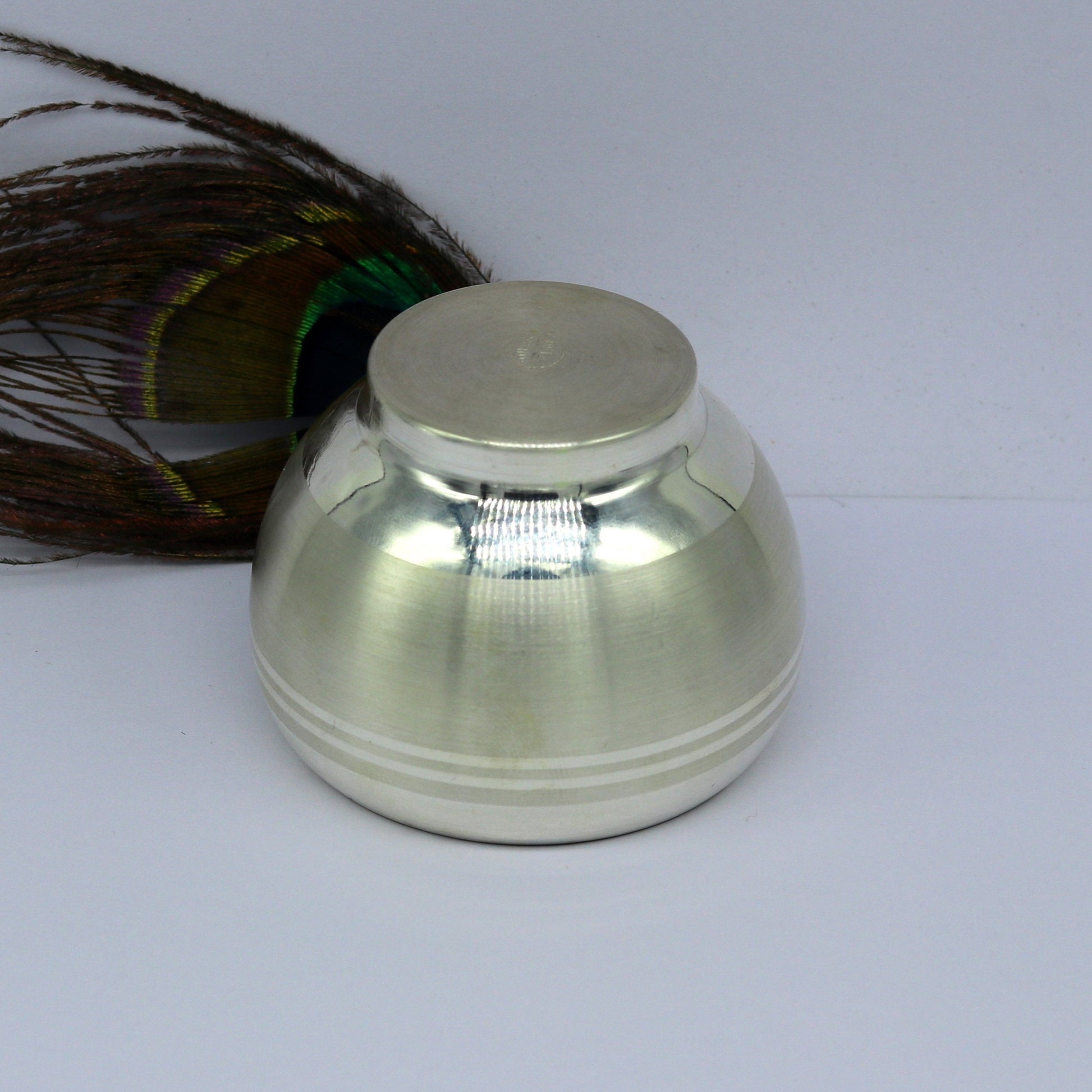 999 pure sterling silver handmade silver puja utensils bowl/tumbler silver vessel, silver article/ accessories, healthy family gift sv97 - TRIBAL ORNAMENTS