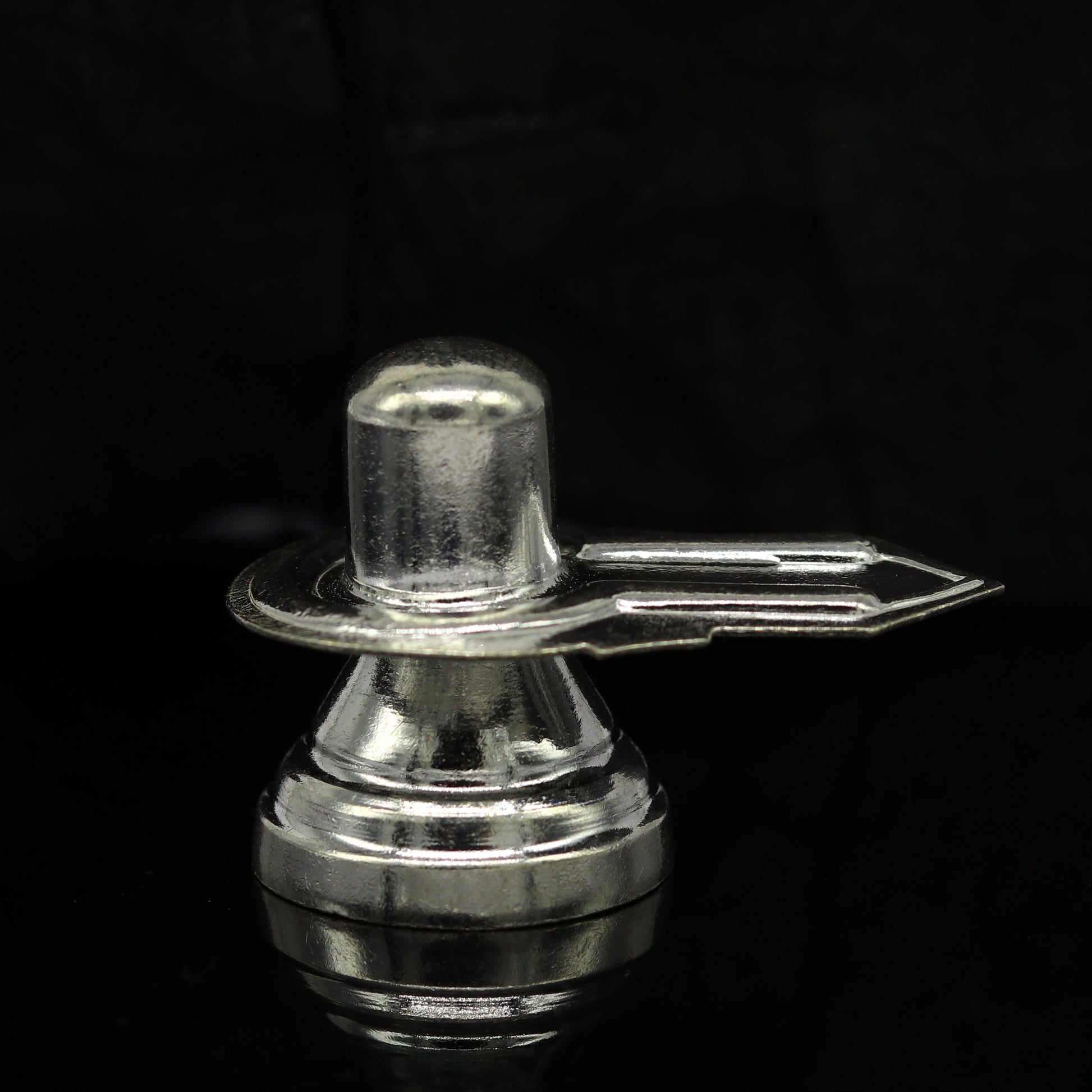 925 sterling silver handmade small shiva- linga, silver shivling puja utensils, home temple decor silver article accessories india su13 - TRIBAL ORNAMENTS