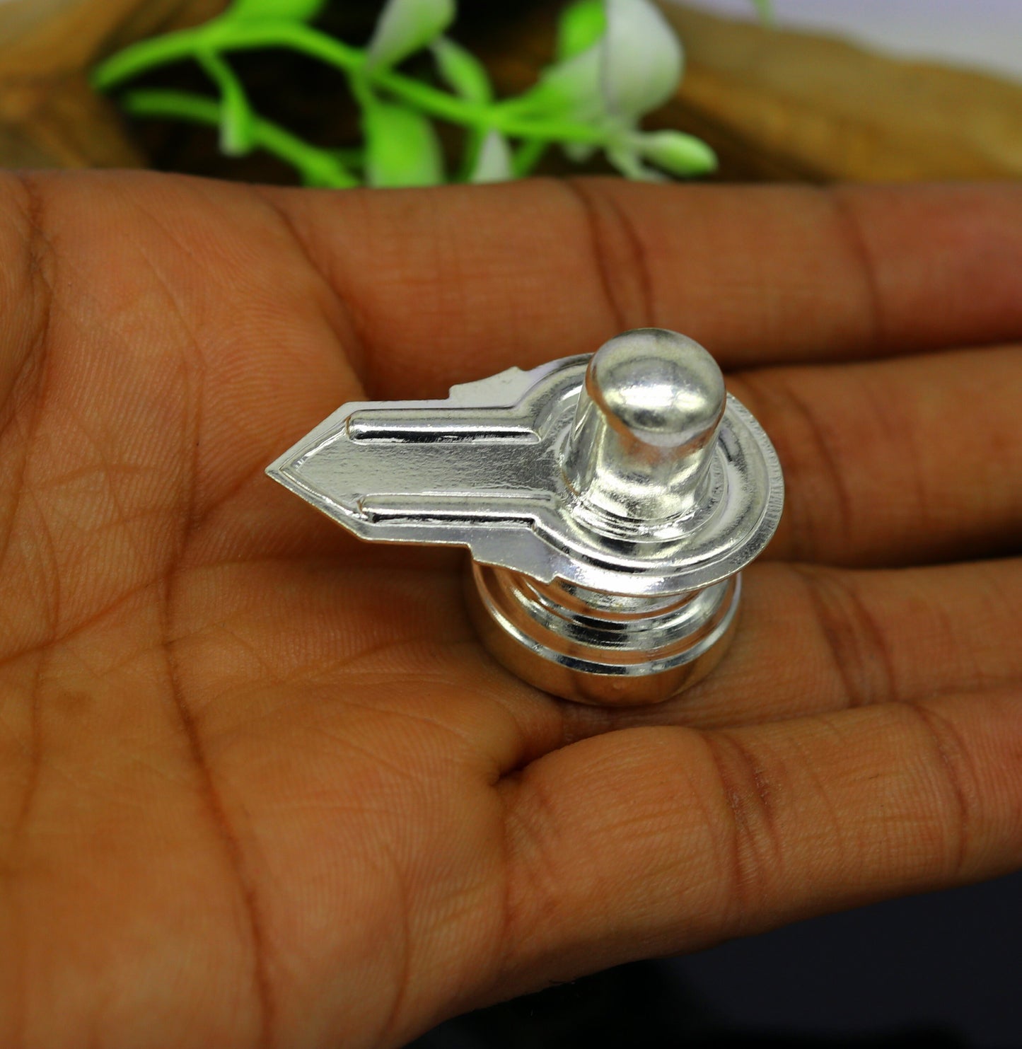 925 sterling silver handmade idol lord shiva- linga, silver shivling puja utensils, home temple puja silver article accessories india art73 - TRIBAL ORNAMENTS