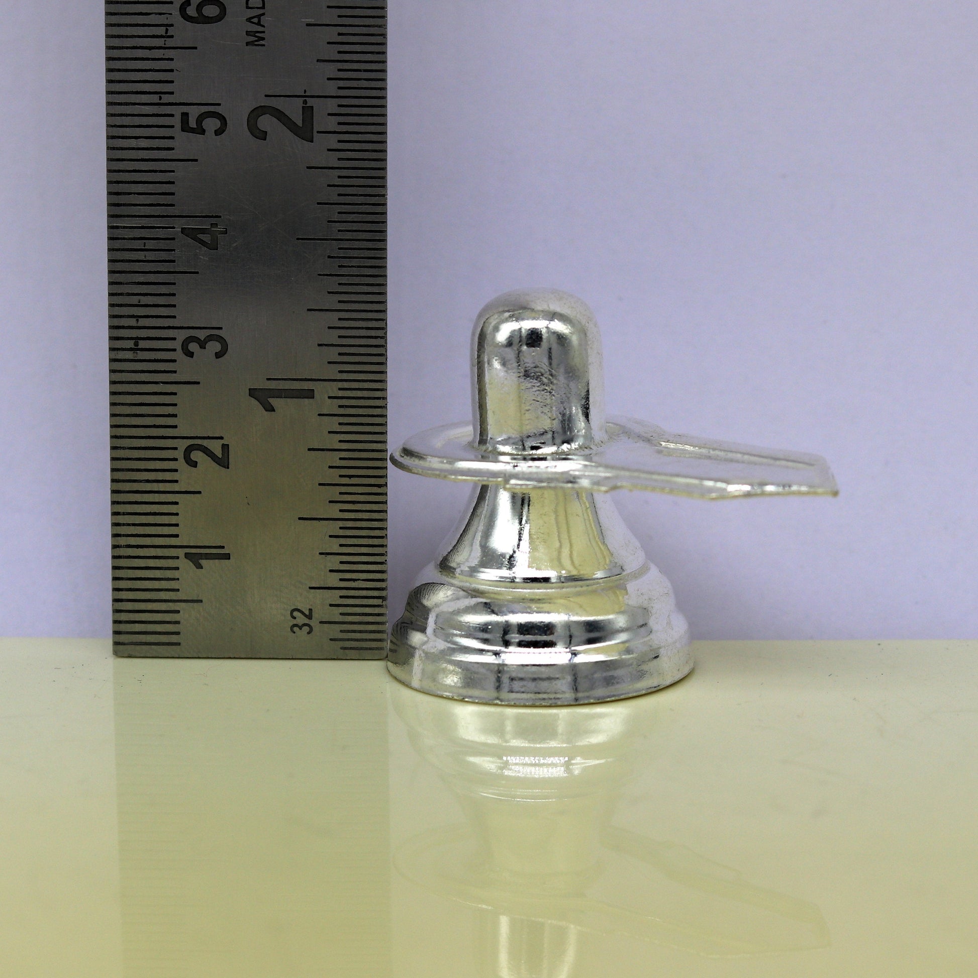 925 sterling silver handmade small shiva- linga, silver shivling puja utensils, home temple decor silver article accessories india su014 - TRIBAL ORNAMENTS
