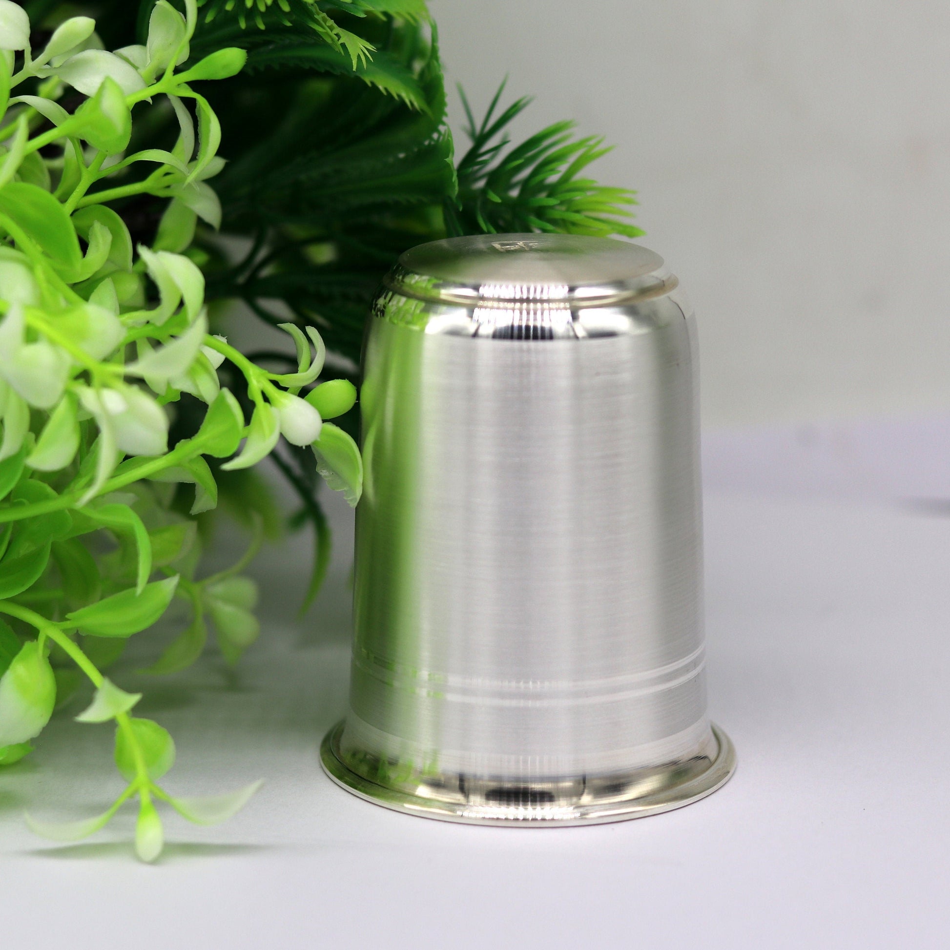 999 Fine silver handmade solid water milk tumbler glass, bowl , flask. baby water tumbler for stay healthy, silver vessels ,utensils sv77 - TRIBAL ORNAMENTS