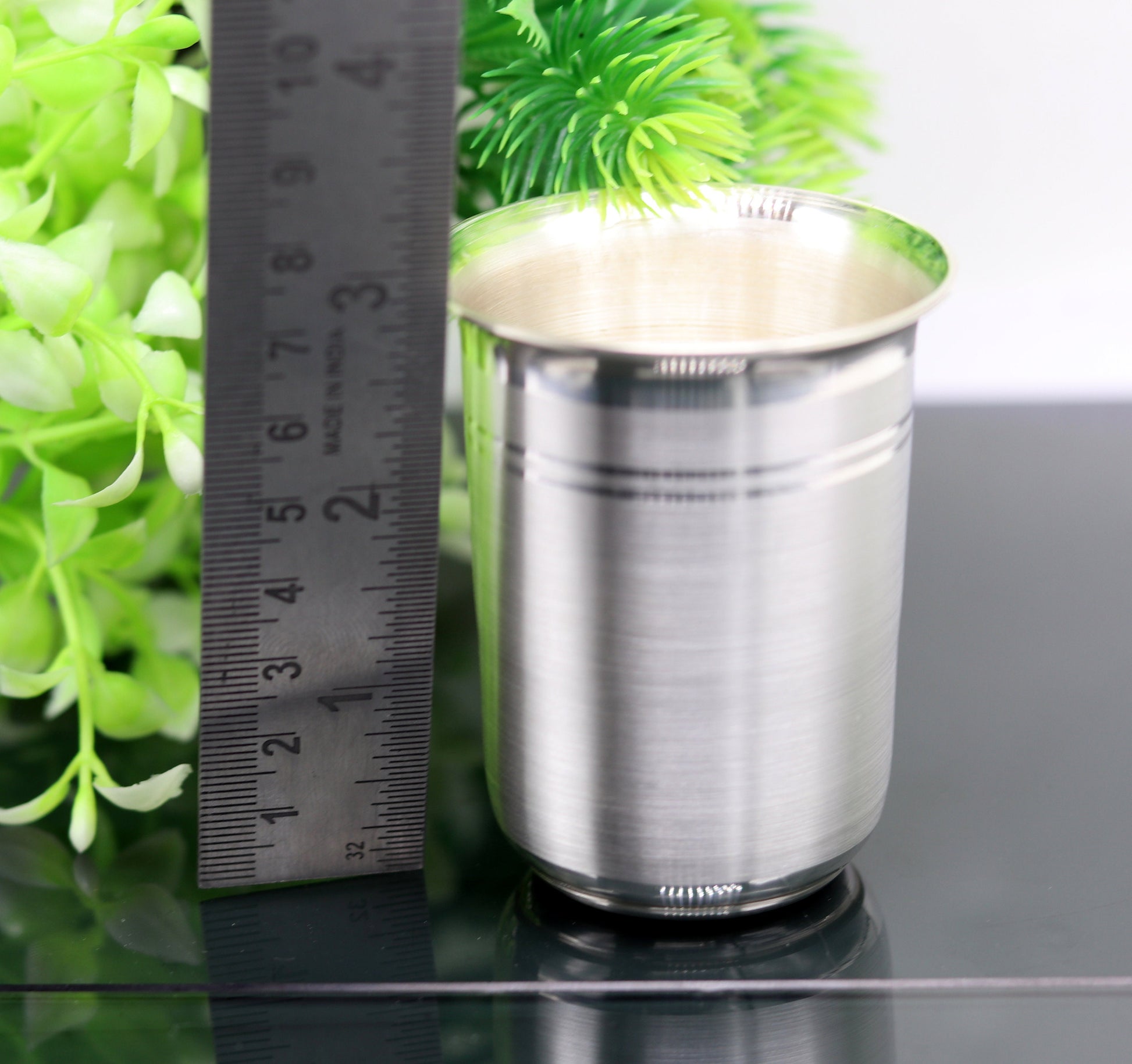 999 Fine silver handmade solid water milk tumbler glass, flask. baby water tumbler for stay healthy, silver utensils for rice ceremony sv77 - TRIBAL ORNAMENTS