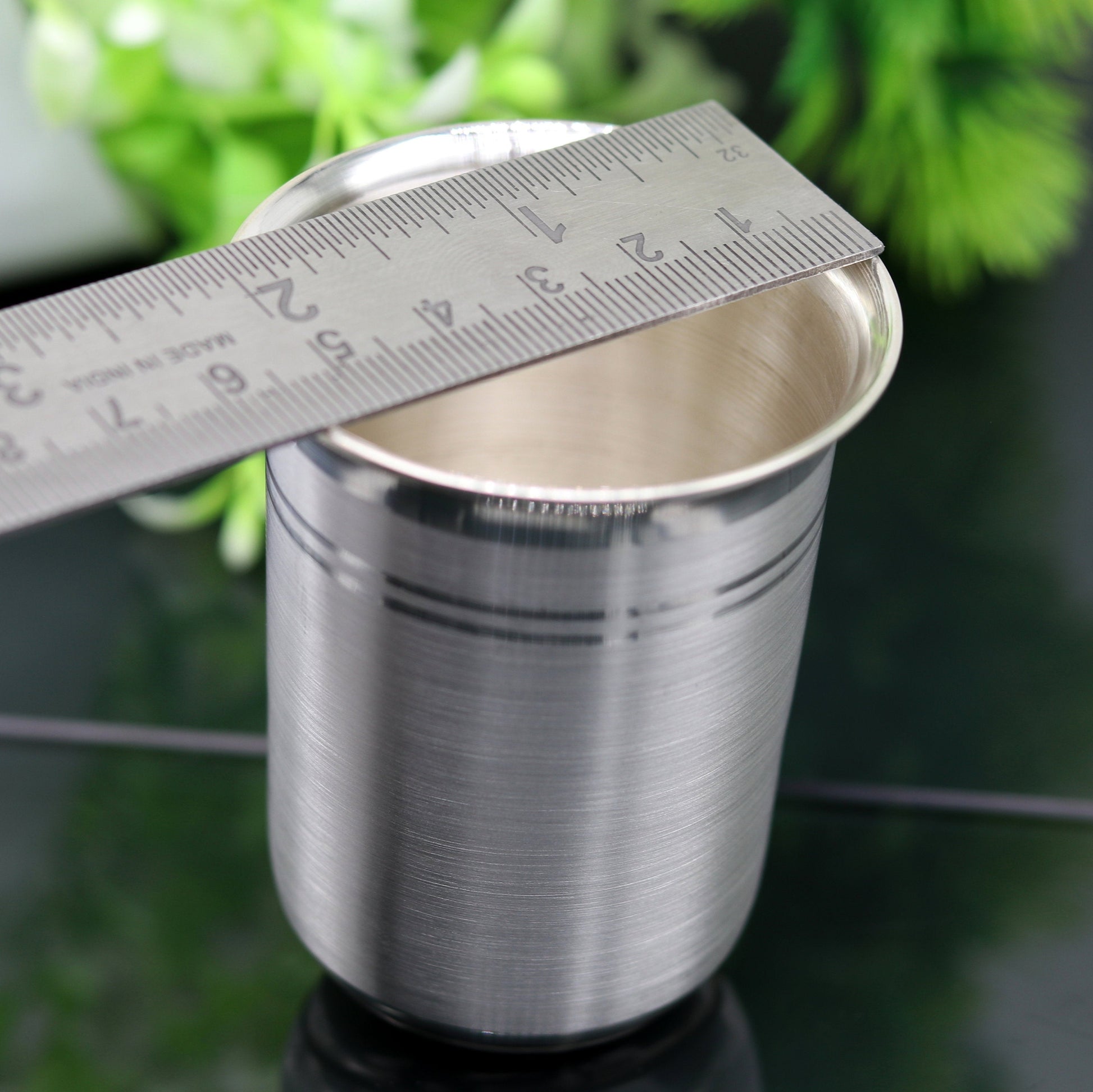 999 Fine silver handmade solid water milk tumbler glass, bowl , flask. baby water tumbler for stay healthy, silver vessels ,utensils sv77 - TRIBAL ORNAMENTS