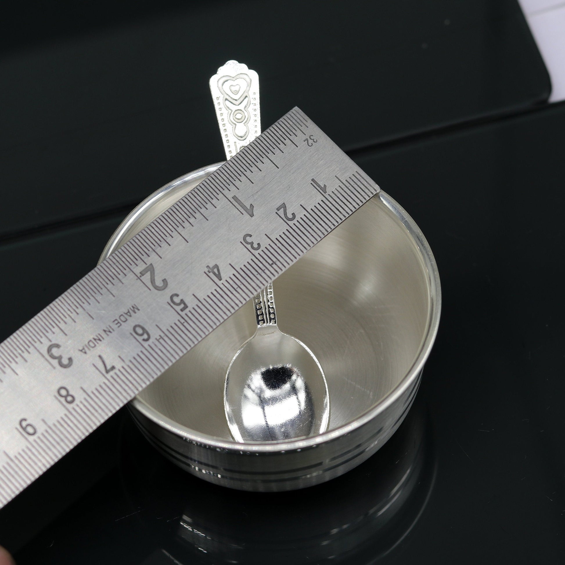 Plain design handmade 999 solid silver bowl, silver vessels, silver utensils, solid silver baby bowl for medical use for health gifting sv80 - TRIBAL ORNAMENTS