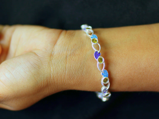 925 sterling silver handmade Customized bangle, gorgeous multicolor stone stone stylish bangle excellent bridesmaid tribal jewelry nba81 - TRIBAL ORNAMENTS