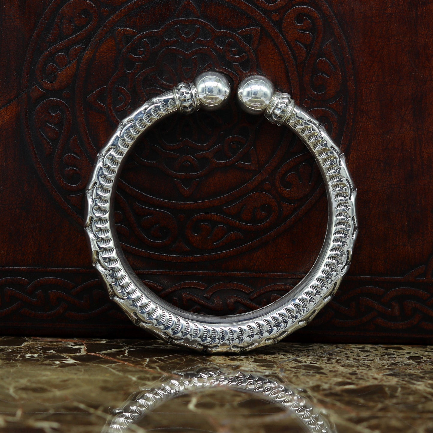 925 sterling silver handmade gorgeous customized work bangle bracelet kada, vintage antique design stylish bangle unisex jewelry nsk328 - TRIBAL ORNAMENTS