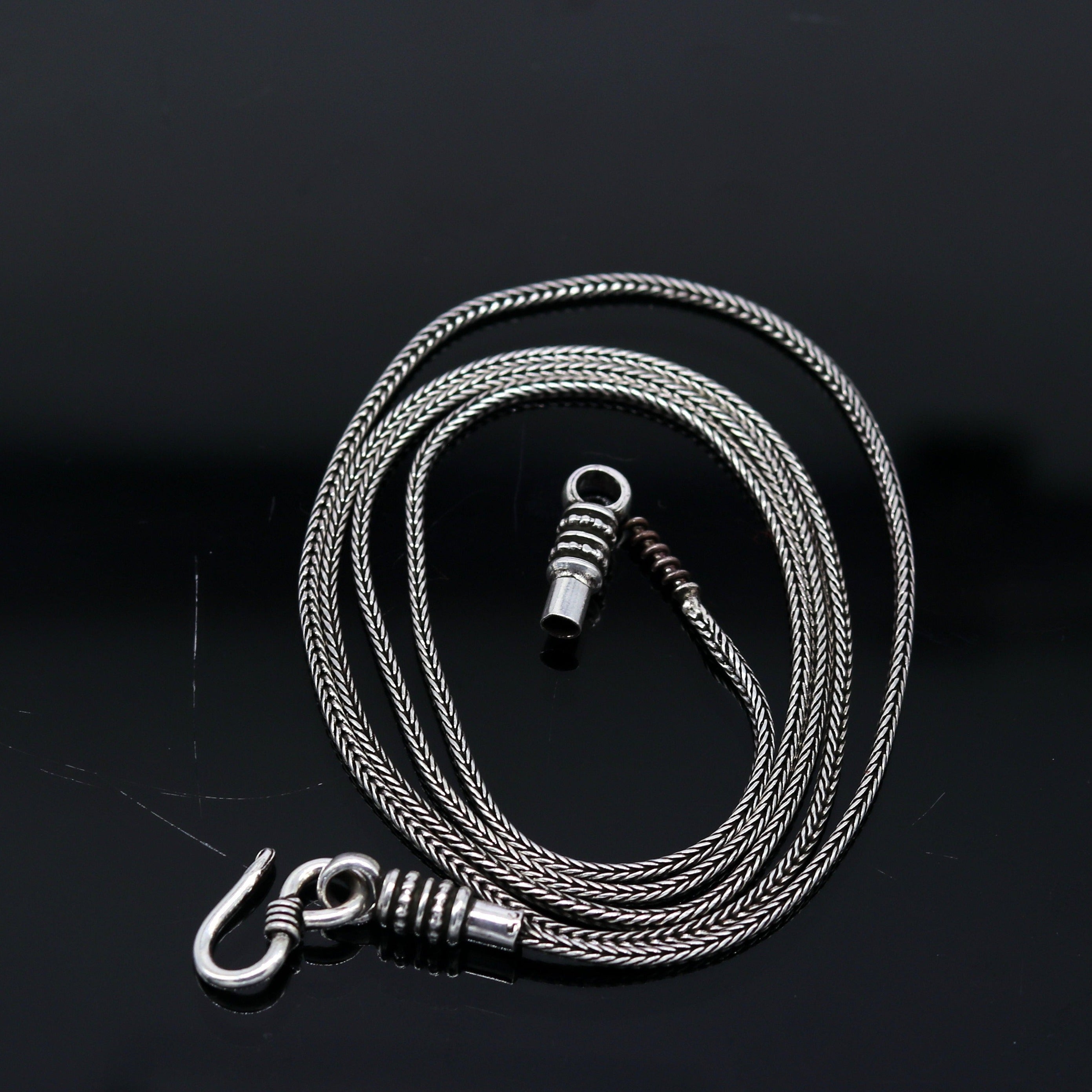 Ula Chain Necklace | Black Oxidized 925 Sterling Silver 16