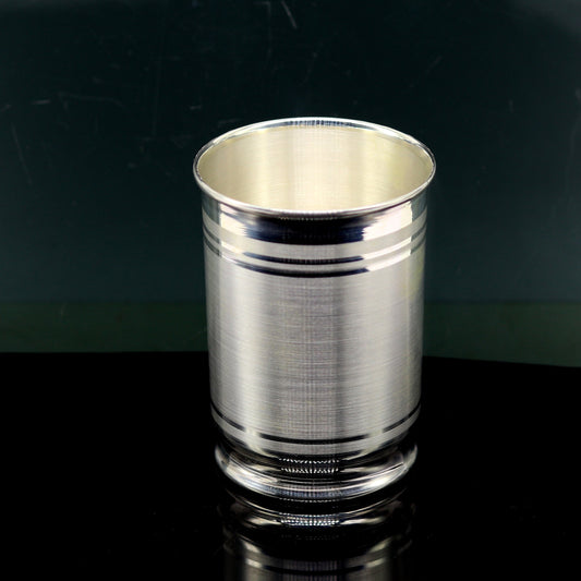 Pure 999 fine silver handmade vessel, water/milk Glass tumbler, silver flask, baby kids silver utensils stay healthy water glass sv100 - TRIBAL ORNAMENTS