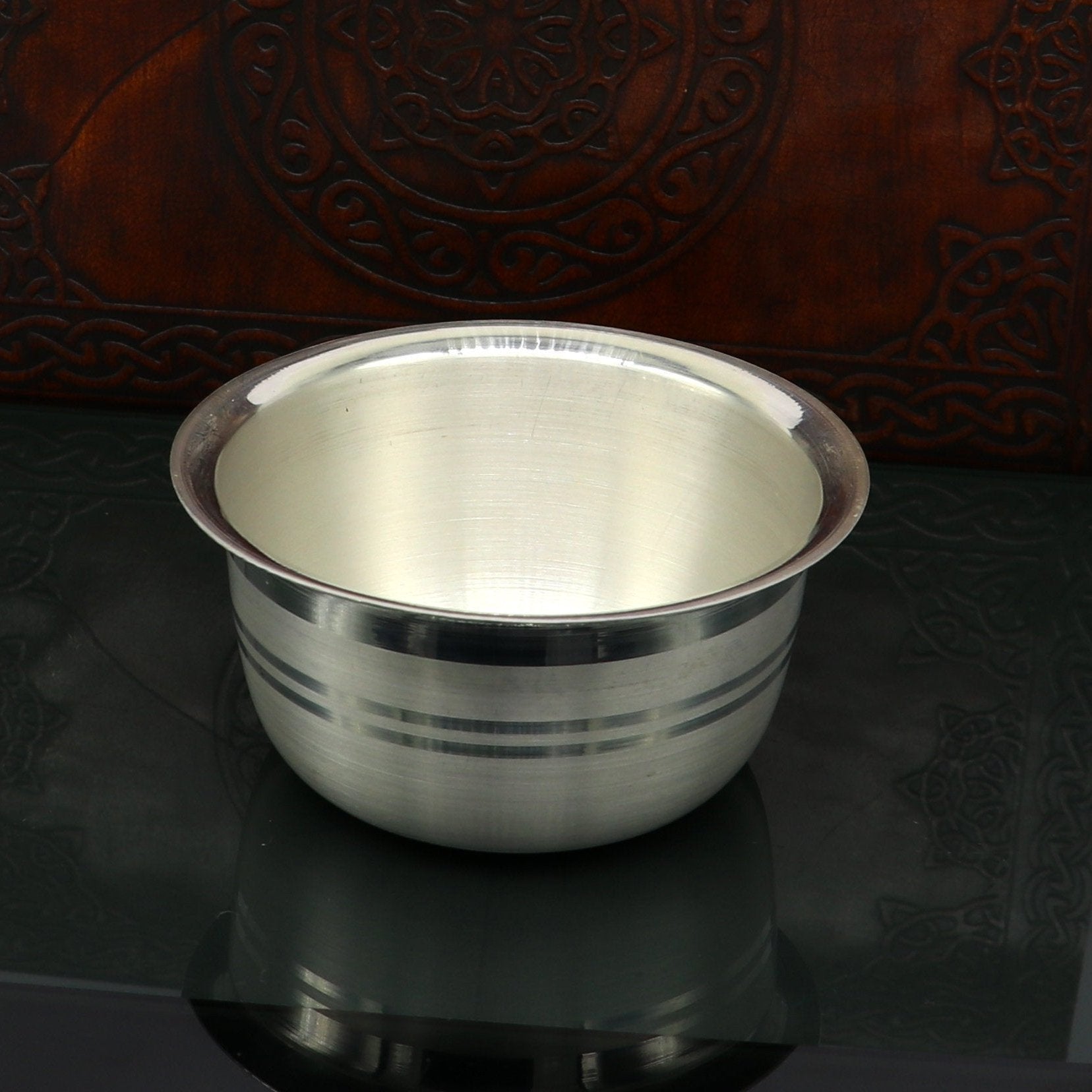 999 fine silver handmade small baby bowl , silver tumbler, flask, stay baby/kids healthy, silver vessels utensils best for baby set sv101 - TRIBAL ORNAMENTS