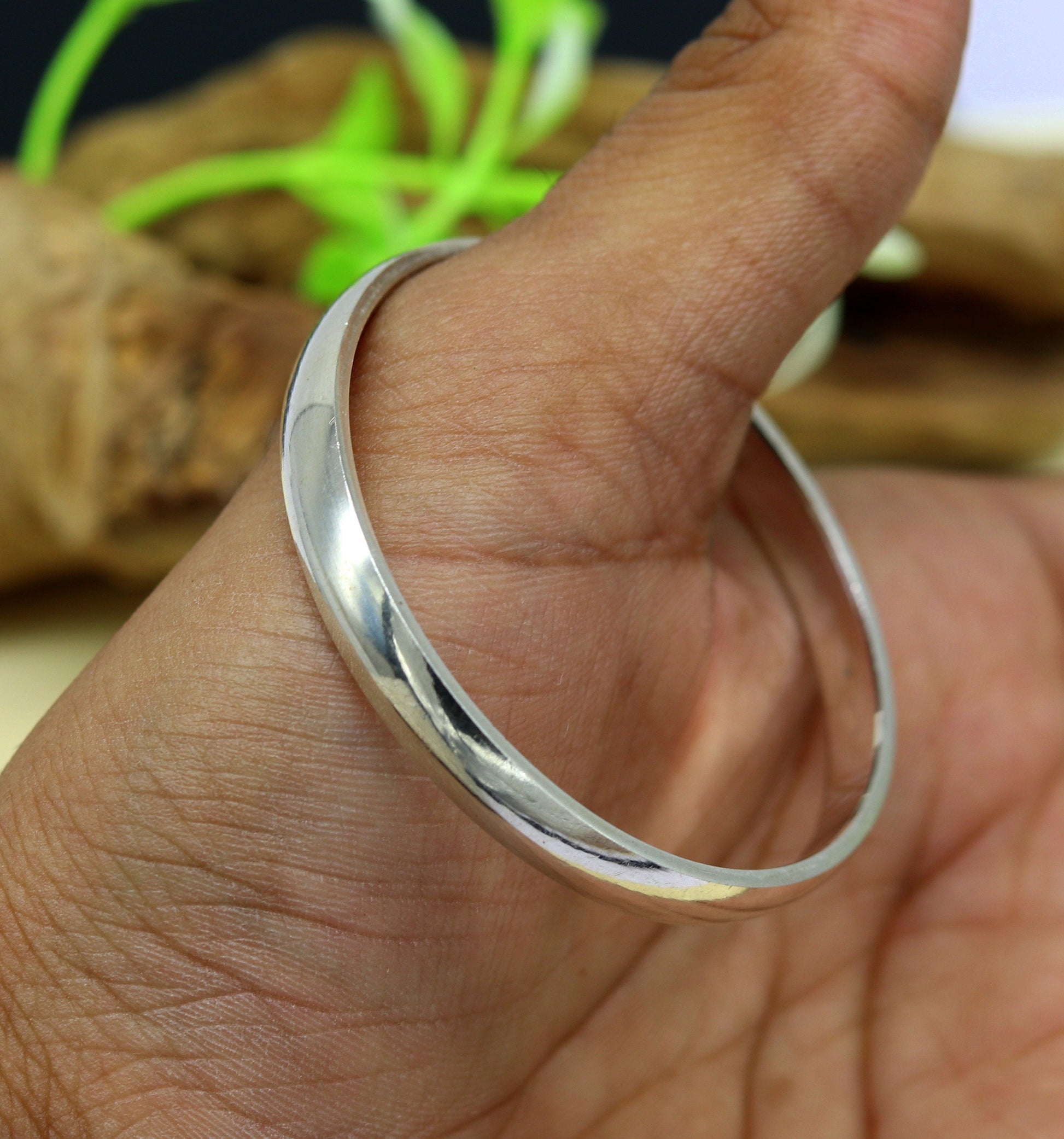 5mm Sterling silver handmade solid kada baby bracelet bangle for unisex, amazing sikha, punjabi kada, solid silver kids jewelry nsk325 - TRIBAL ORNAMENTS