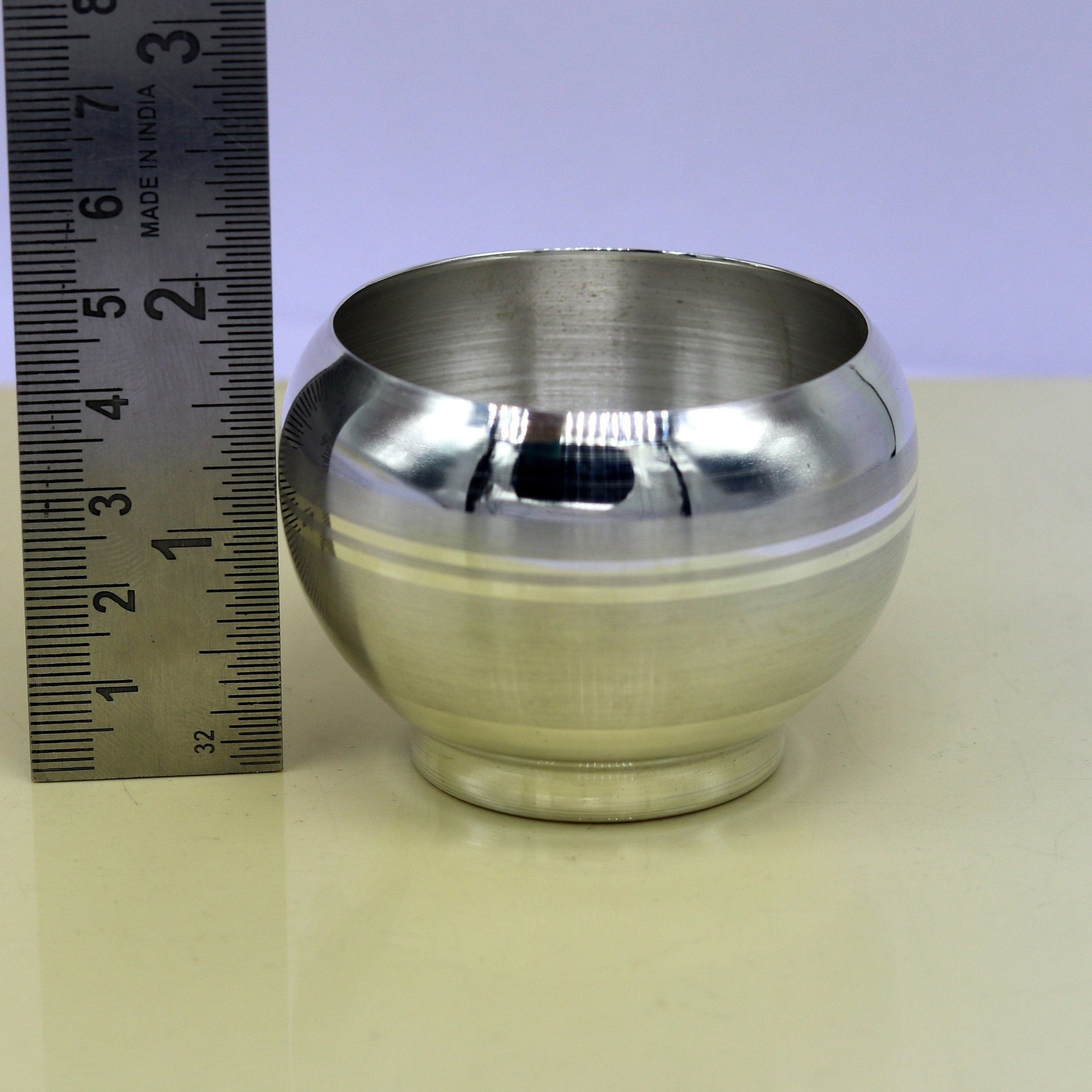 999 pure sterling silver handmade solid silver utensils bowl, puja silver vessel, silver has antibacterial properties, healthy family sv96 - TRIBAL ORNAMENTS