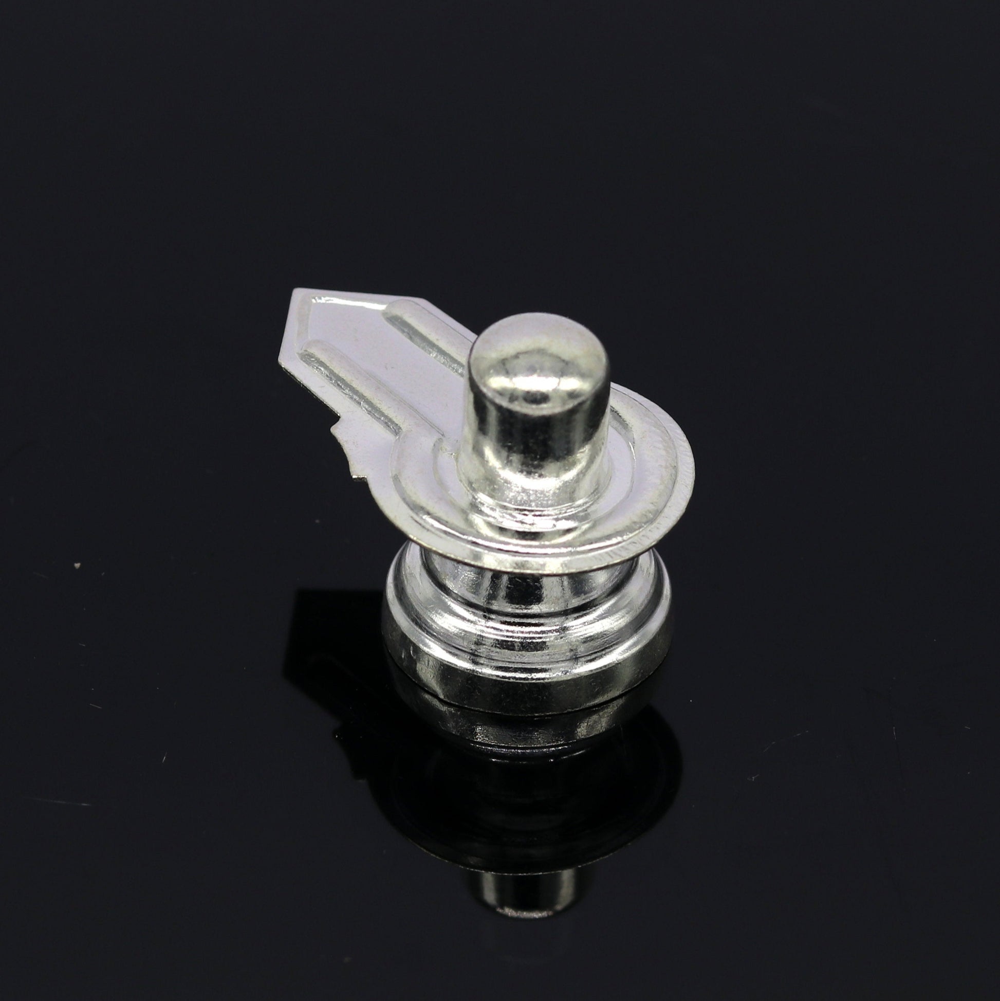 925 sterling silver handmade small shiva- linga, silver shivling puja utensils, home temple decor silver article accessories india su13 - TRIBAL ORNAMENTS