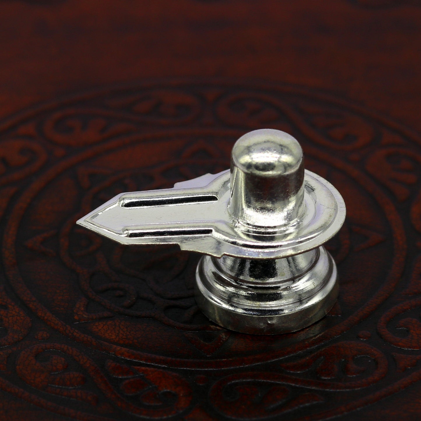 925 sterling silver handmade small shiva- linga, silver shivling puja utensils, home temple decor silver article accessories india su13 - TRIBAL ORNAMENTS