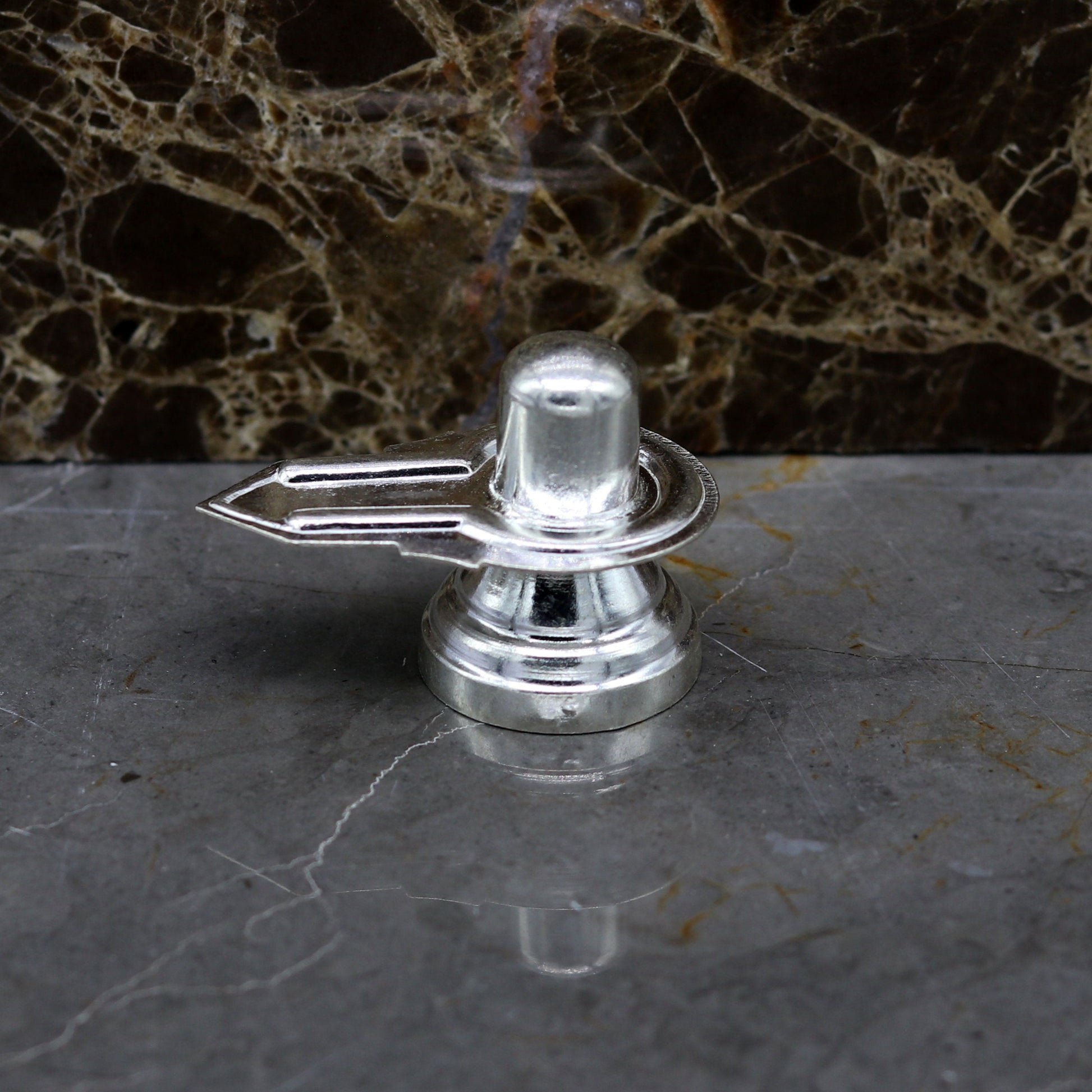 925 sterling silver handmade small shiva- linga, silver shivling puja utensils, home temple decor silver article accessories india su13 - TRIBAL ORNAMENTS