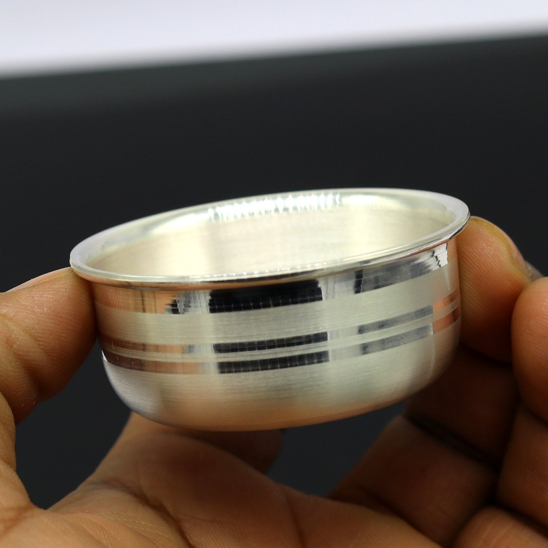 999 fine silver handmade small baby bowl , silver tumbler, flask, stay baby/kids healthy, silver vessels utensils sv99 - TRIBAL ORNAMENTS