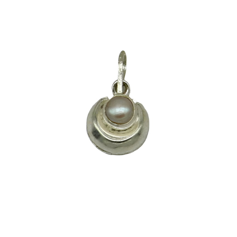 925 sterling silver excellent moon pendant with moon stone, amazing stylish baby pendant gifting kids jewelry nsp418 - TRIBAL ORNAMENTS