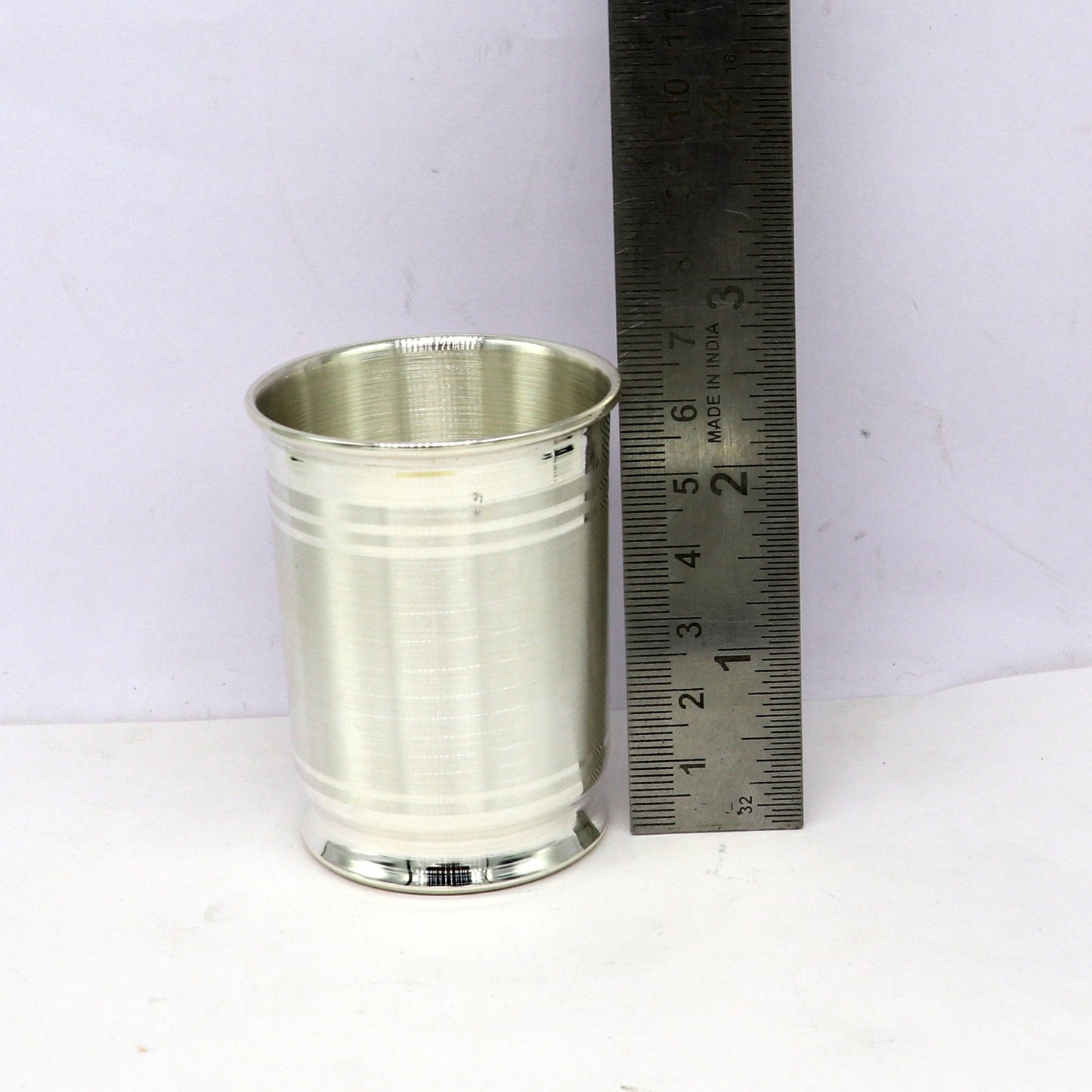 Pure 999 fine silver handmade vessel, water/milk Glass tumbler, silver flask, baby kids silver utensils stay healthy gift article sv104 - TRIBAL ORNAMENTS