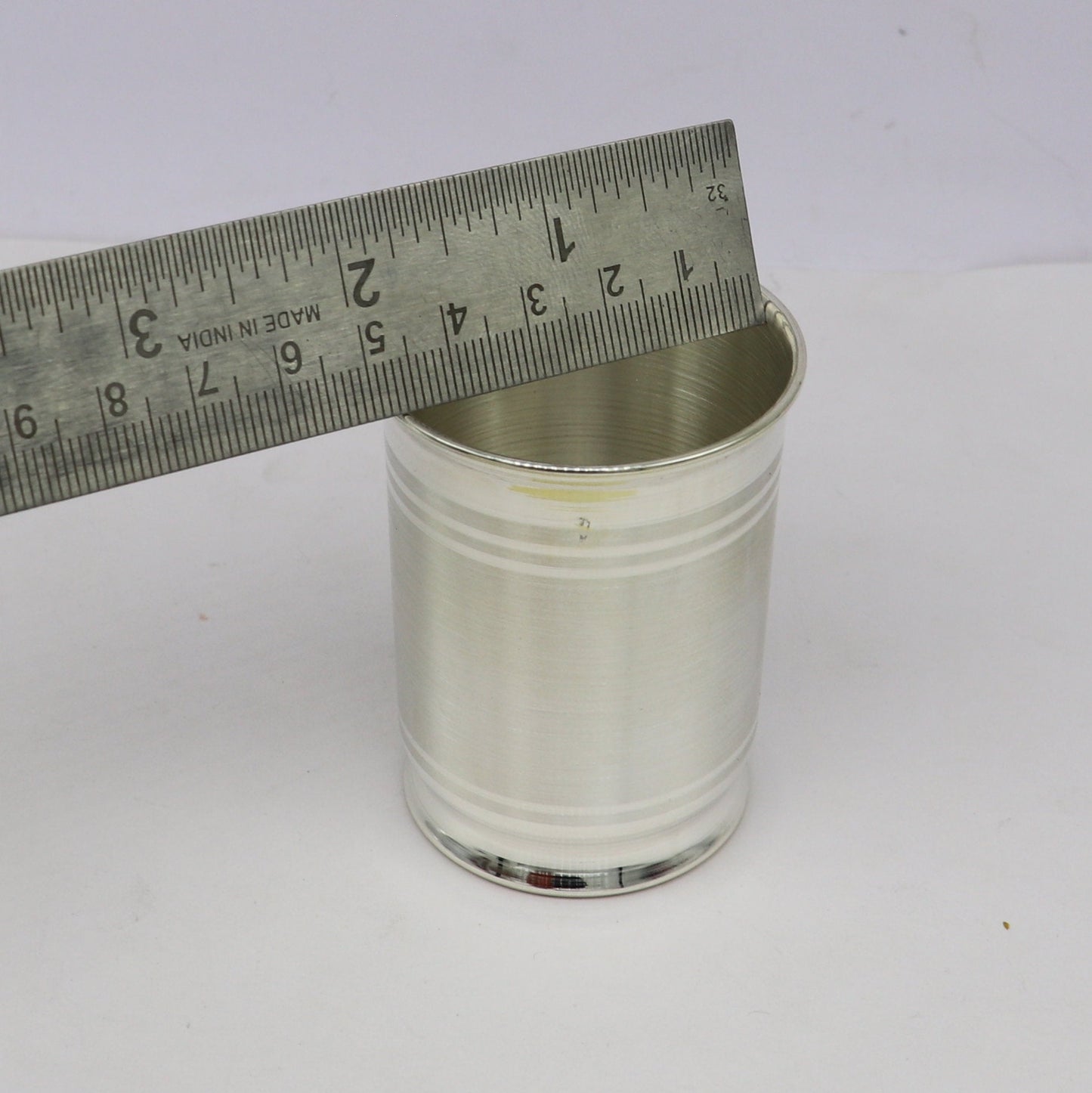Pure 999 fine silver handmade vessel, water/milk Glass tumbler, silver flask, baby kids silver utensils stay healthy gift article sv104 - TRIBAL ORNAMENTS