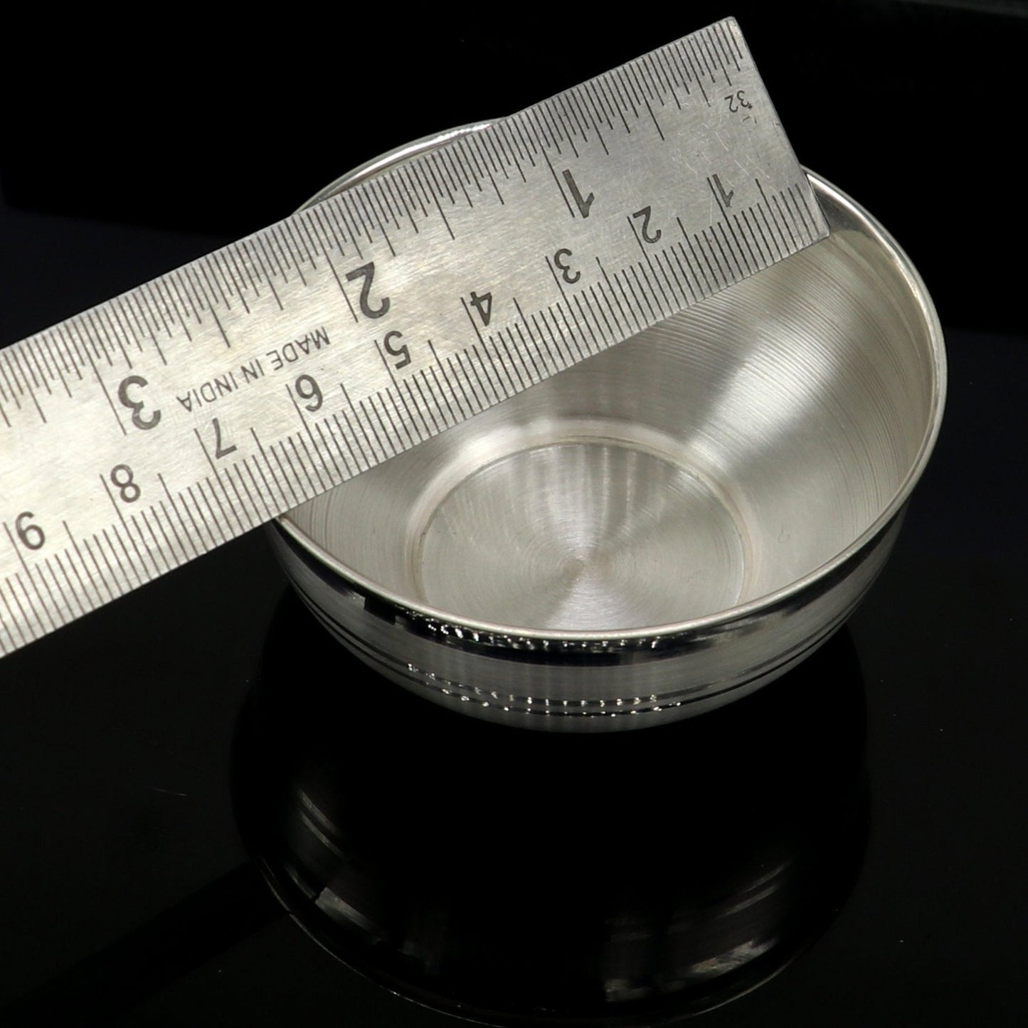 999 pure fine silver handmade utensils, silver article, silver vessel, silver accessories, silver puja art, silver baby bowl set sv105 - TRIBAL ORNAMENTS