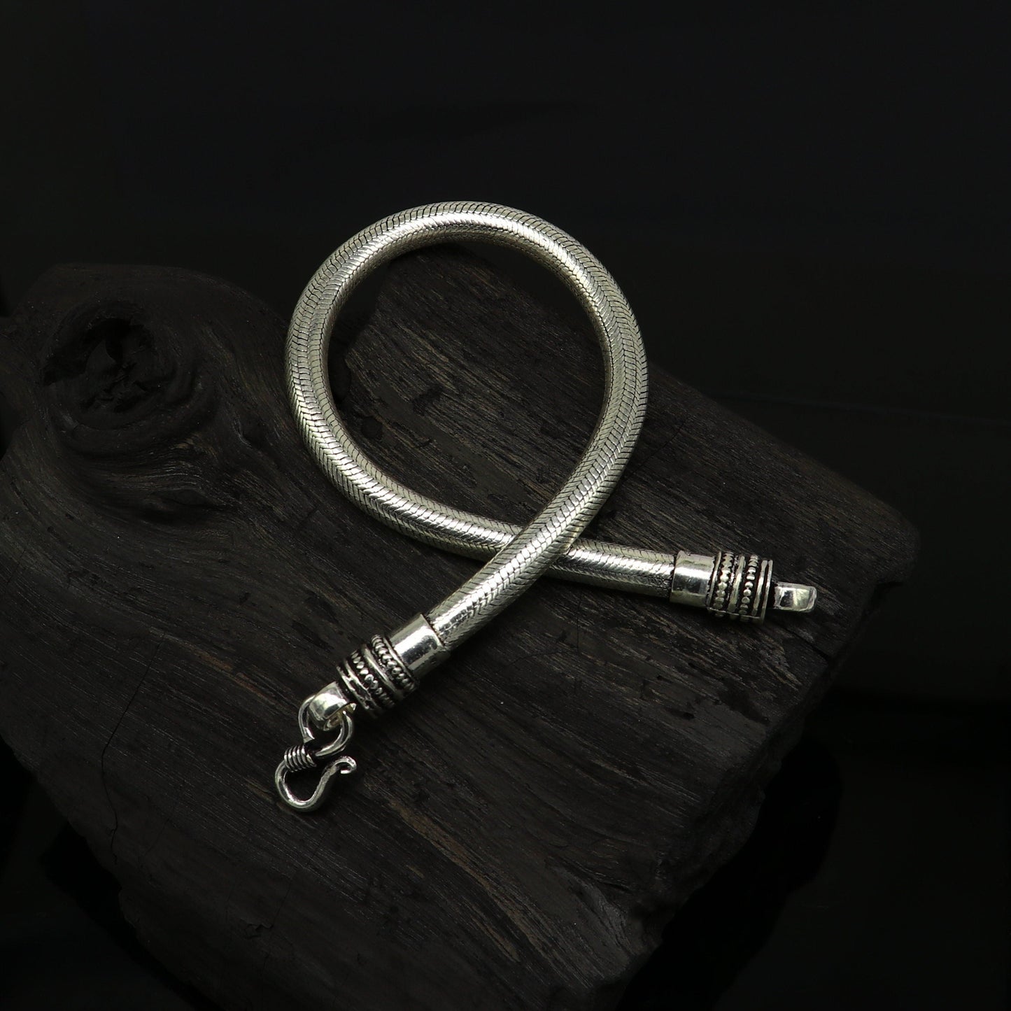9" inches 5MM 925 sterling silver best gifting handmade snake chain bracelet, new stylish fancy customized trendy bracelet jewelry nsbr218 - TRIBAL ORNAMENTS
