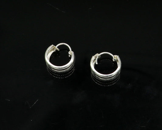 925 sterling silver excellent customized traditional indian style hoops earring, amazing unisex light weight hoops earring s893 - TRIBAL ORNAMENTS