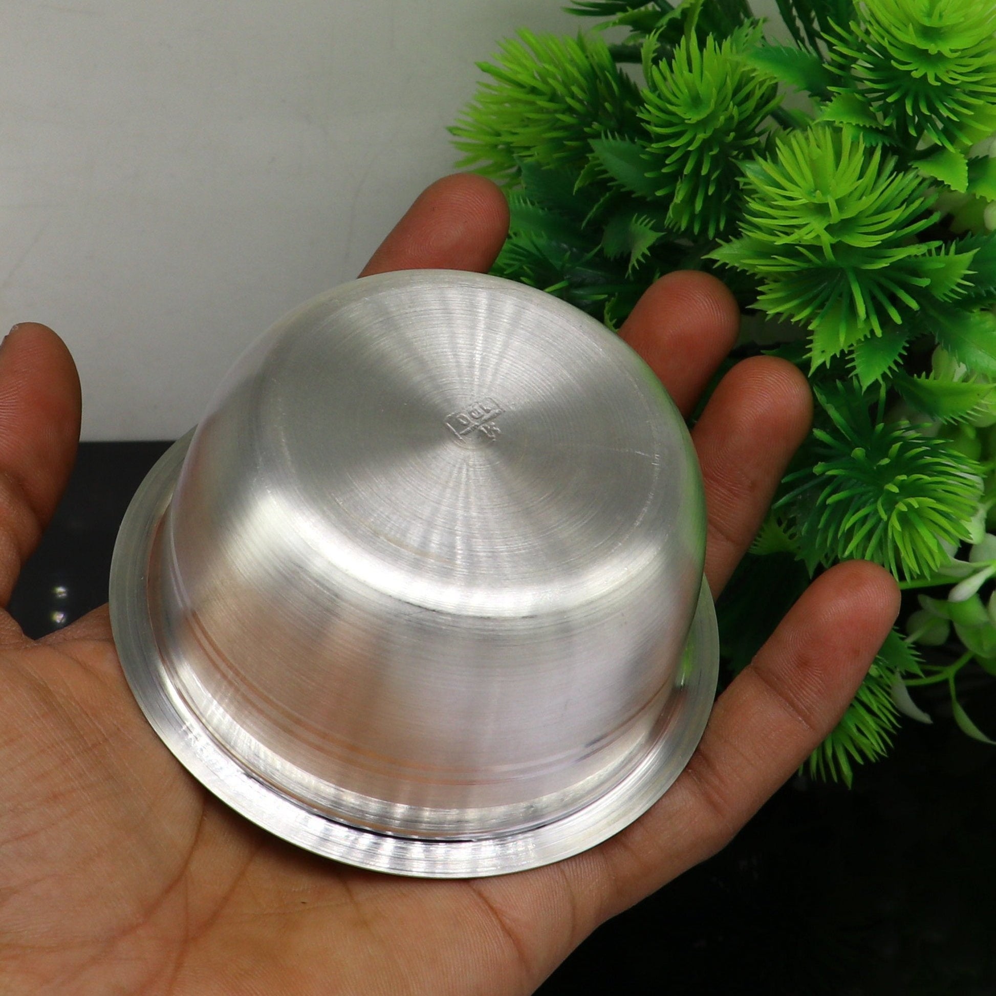 999 fine silver handmade small baby bowl and spoon set, silver tumbler, flask, stay baby/kids healthy, silver vessels utensils sv119 - TRIBAL ORNAMENTS