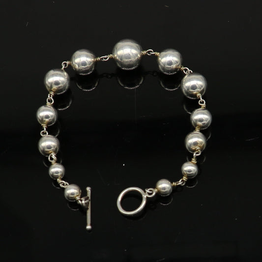 925 sterling silver beaded customized bracelet, best gifting stylish beaded bracelet, unisex personalized belly dance jewelry nsbr241 - TRIBAL ORNAMENTS