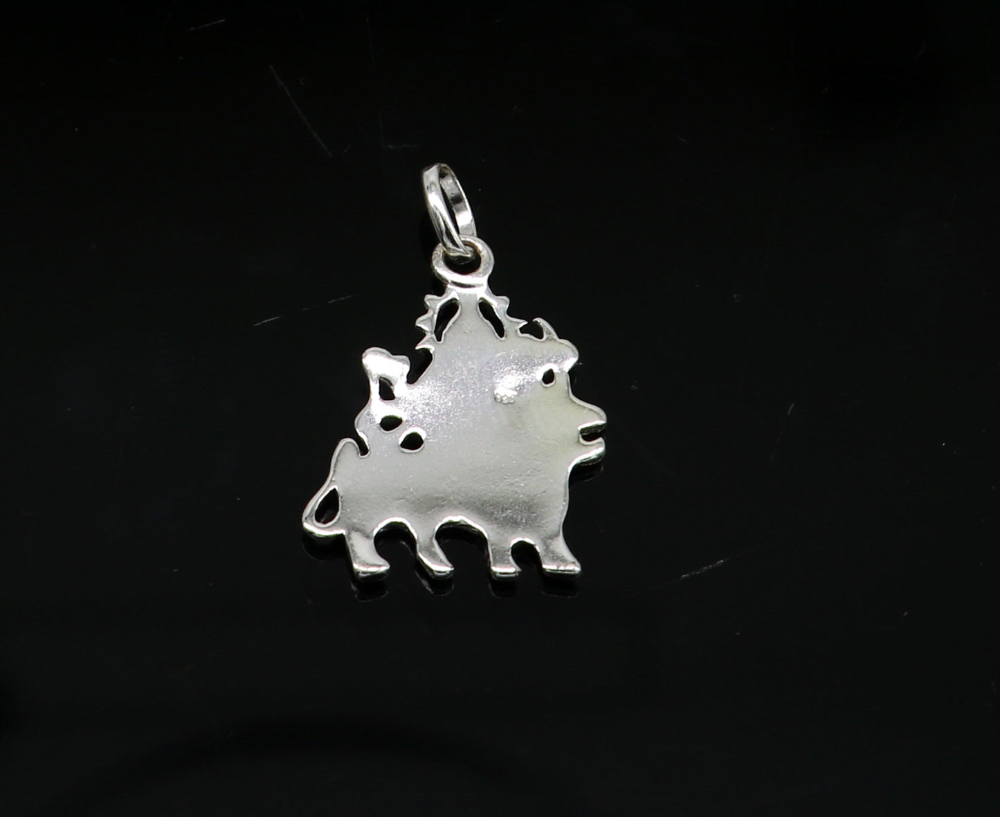 Pure fine 925 sterling silver maa bhawani flexible pedant, fabulous silver unisex pendant jewelry from India, unique fancy jewelry ssp424 - TRIBAL ORNAMENTS