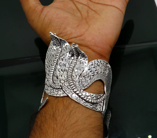 925 sterling silver customized snake style cuff bracelet adjustable bangle, fabulous wedding brides collection, best gifting jewelry nssk343 - TRIBAL ORNAMENTS