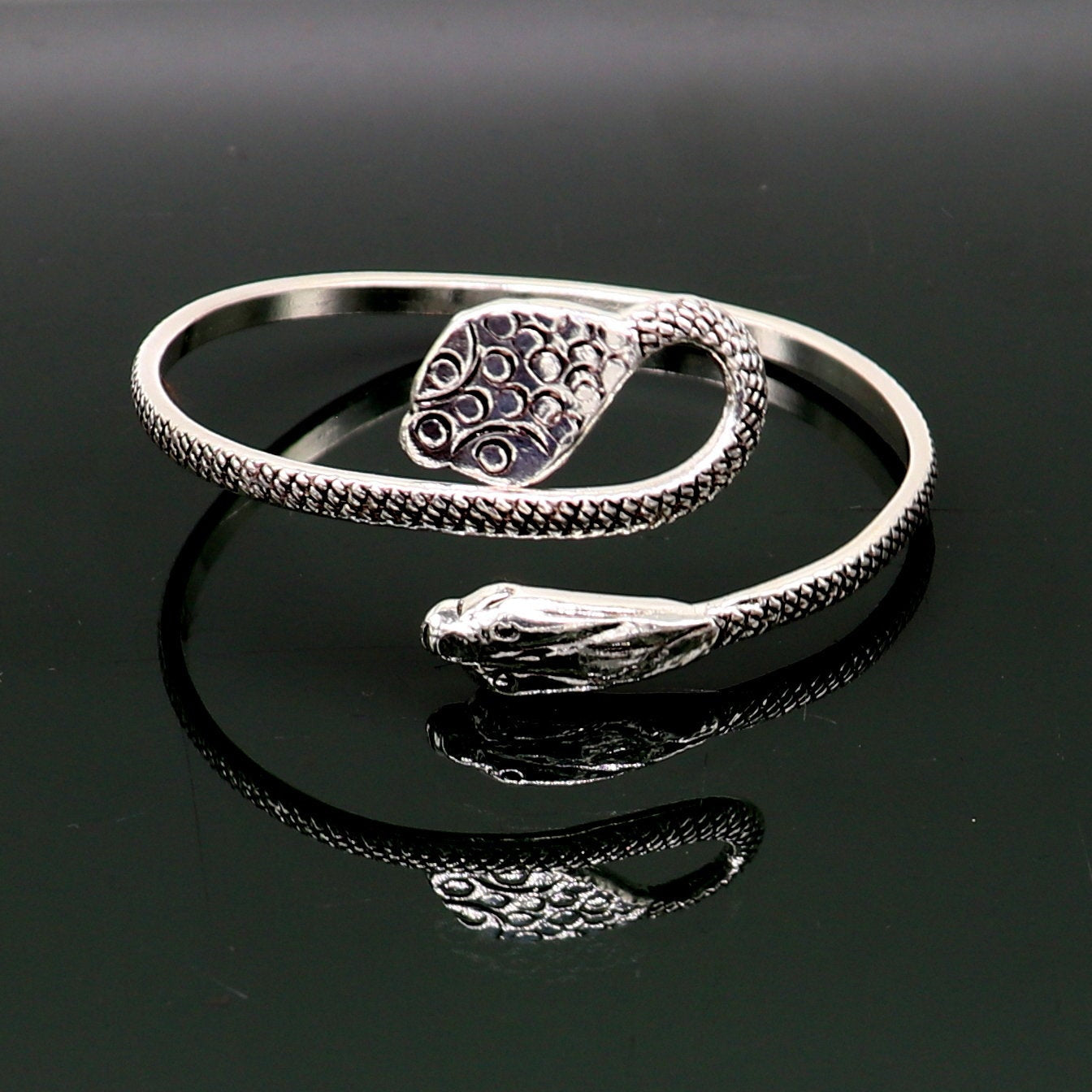 925 sterling silver customized snake style cuff bracelet adjustable bangle, fabulous wedding brides collection, best gifting jewelry nssk336 - TRIBAL ORNAMENTS