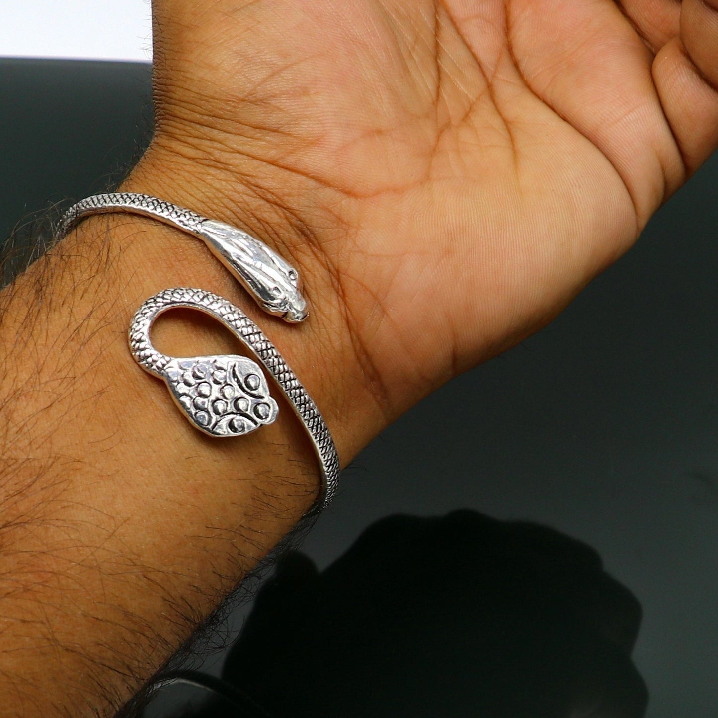 925 sterling silver customized snake style cuff bracelet adjustable bangle, fabulous wedding brides collection, best gifting jewelry nssk336 - TRIBAL ORNAMENTS