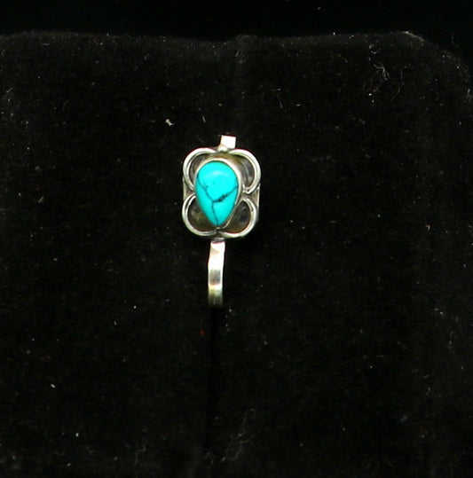 925 sterling silver customized design turquoise nose pin, clip on nose pin, un piercing nose pin, plug ,best Bollywood stylish jewelry np95 - TRIBAL ORNAMENTS