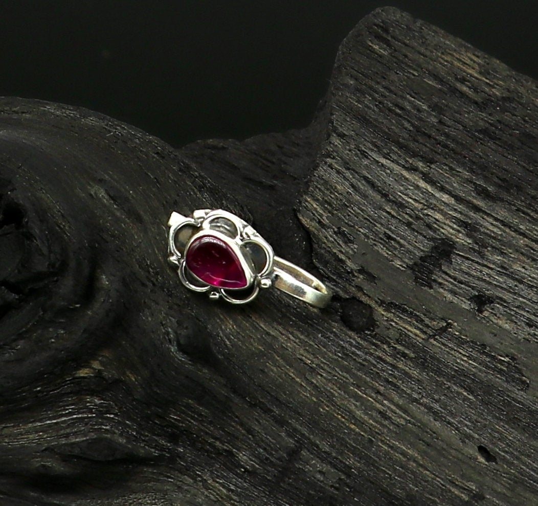 7.5mm 925 sterling silver single stone nose pin, clip on nose pin, customized nose plug ,best wedding party stylish functional jewelry np99 - TRIBAL ORNAMENTS