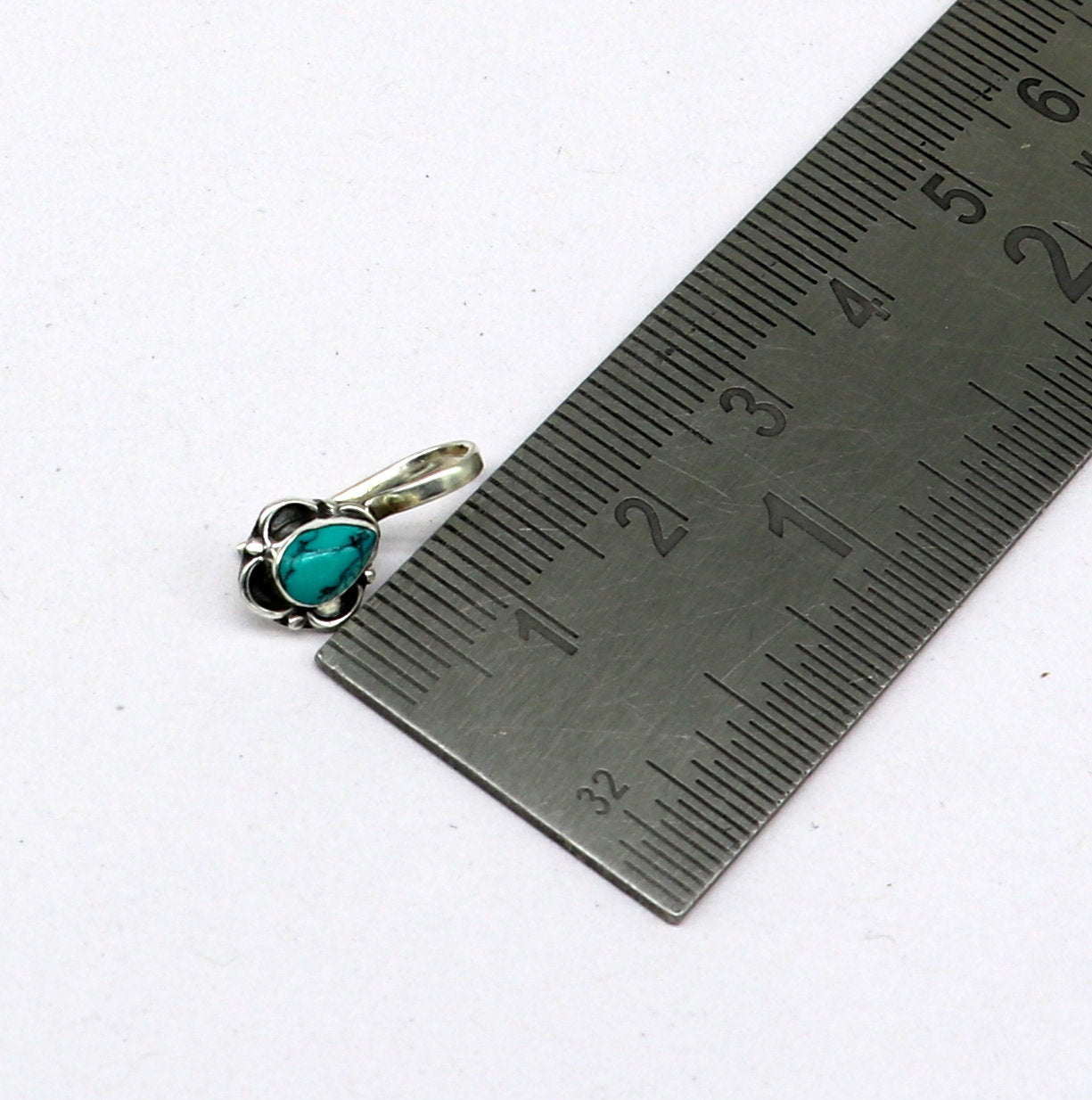 Vintage antique design 925 sterling silver customized single stone oxidized nose pin, nose plug, clip on nose pin, fabulous party wear np107 - TRIBAL ORNAMENTS