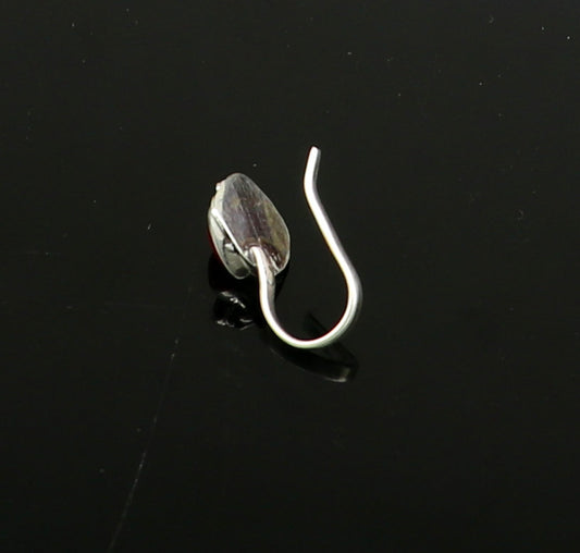 fabulous stylish 925 sterling silver customized single coral nose pin, best gift nose plug, clip-on nose pin, fabulous party wear np111 - TRIBAL ORNAMENTS