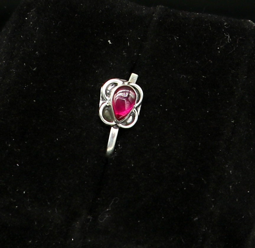 925 sterling silver vintage antique design single stone nose pin, Bollywood stylish clip on nose plug best gifting party jewelry np116 - TRIBAL ORNAMENTS