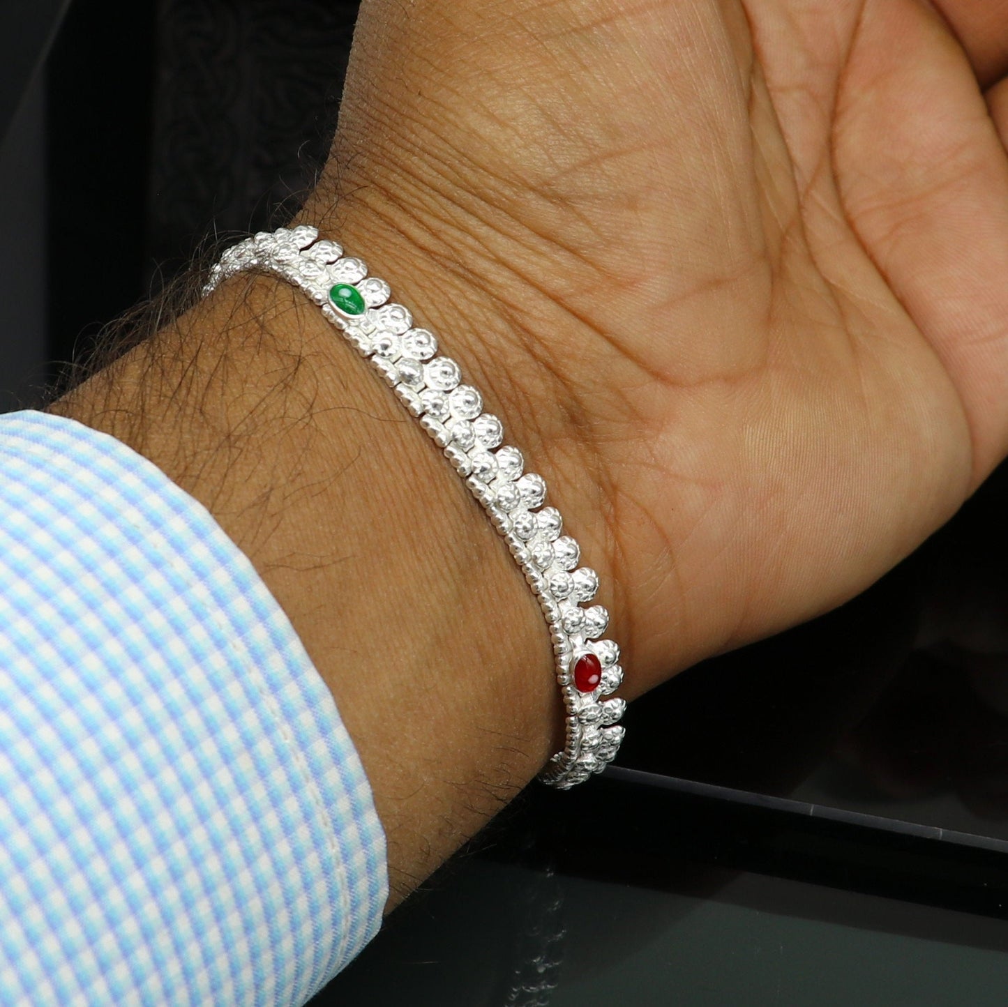 6" long Sterling silver handcrafted baby anklets, gorgeous gift for new born baby anklets kids jewelry, trendy stylish ankle bracelet ank269 - TRIBAL ORNAMENTS