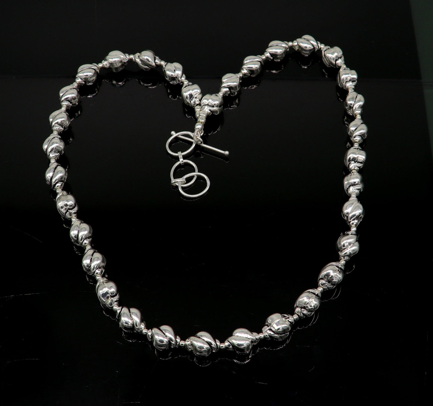 925 sterling silver customized vintage design beaded necklace, trendy stylish gorgeous wedding brides jewelry, best choker necklace nec137 - TRIBAL ORNAMENTS