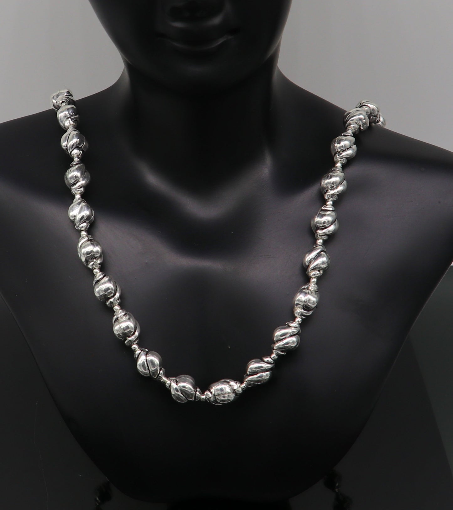 925 sterling silver customized vintage design beaded necklace, trendy stylish gorgeous wedding brides jewelry, best choker necklace nec137 - TRIBAL ORNAMENTS