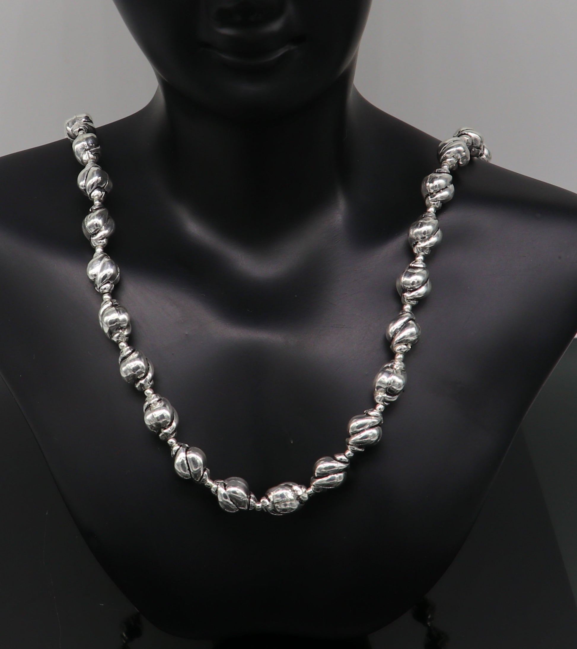 925 sterling silver customized vintage design beaded necklace, trendy stylish gorgeous wedding brides jewelry, best choker necklace nec137 - TRIBAL ORNAMENTS