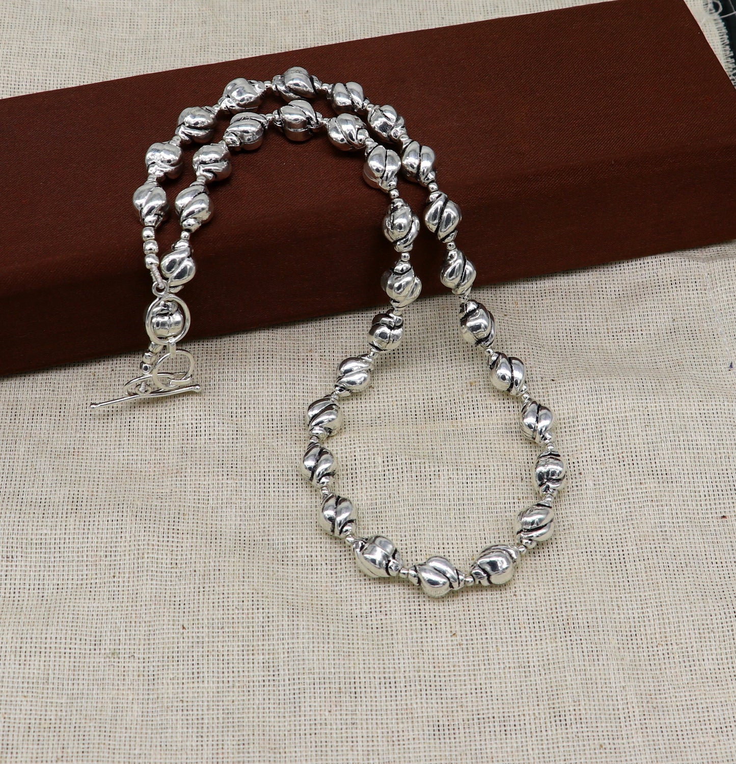 925 sterling silver customized vintage design beaded necklace, trendy stylish gorgeous wedding brides jewelry, best choker necklace nec137 - TRIBAL ORNAMENTS