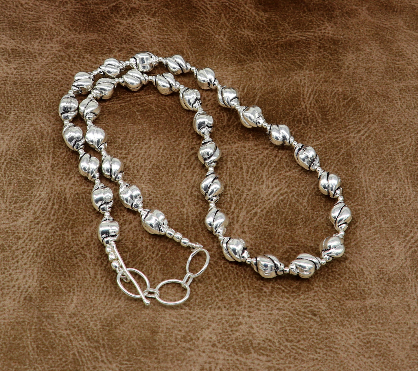 925 sterling silver customized vintage design beaded necklace, trendy stylish gorgeous wedding brides jewelry, best choker necklace nec137 - TRIBAL ORNAMENTS