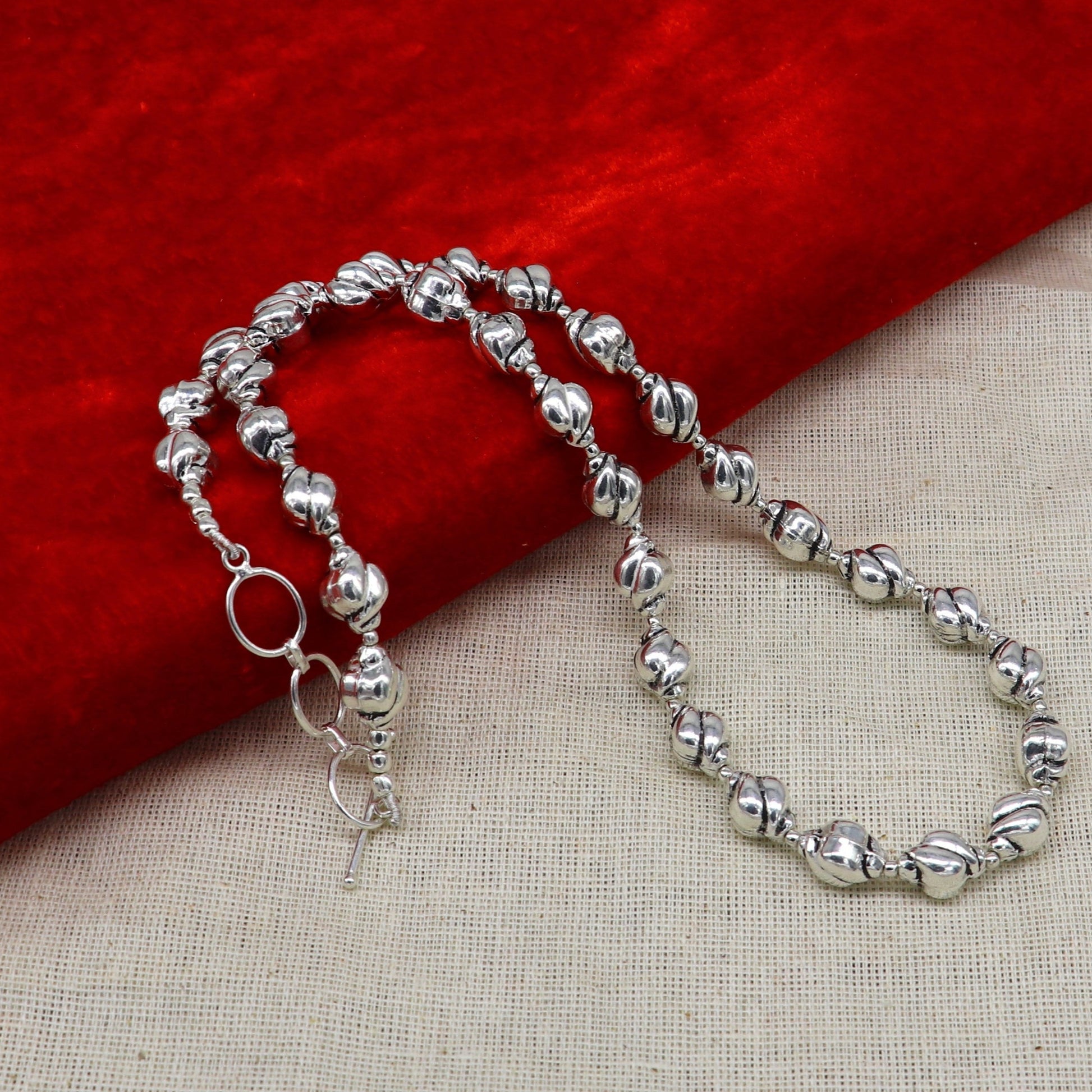 925 sterling silver customized vintage design beaded necklace, trendy stylish gorgeous wedding brides jewelry, best choker necklace nec137 - TRIBAL ORNAMENTS