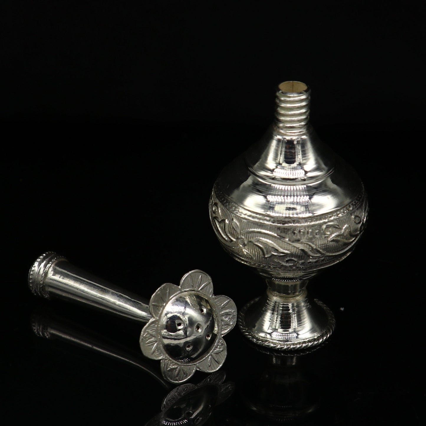 925 sterling silver customized design silver spray bottle, silver perfume bottle, royal style spray article, puja utensils, best gift su165 - TRIBAL ORNAMENTS