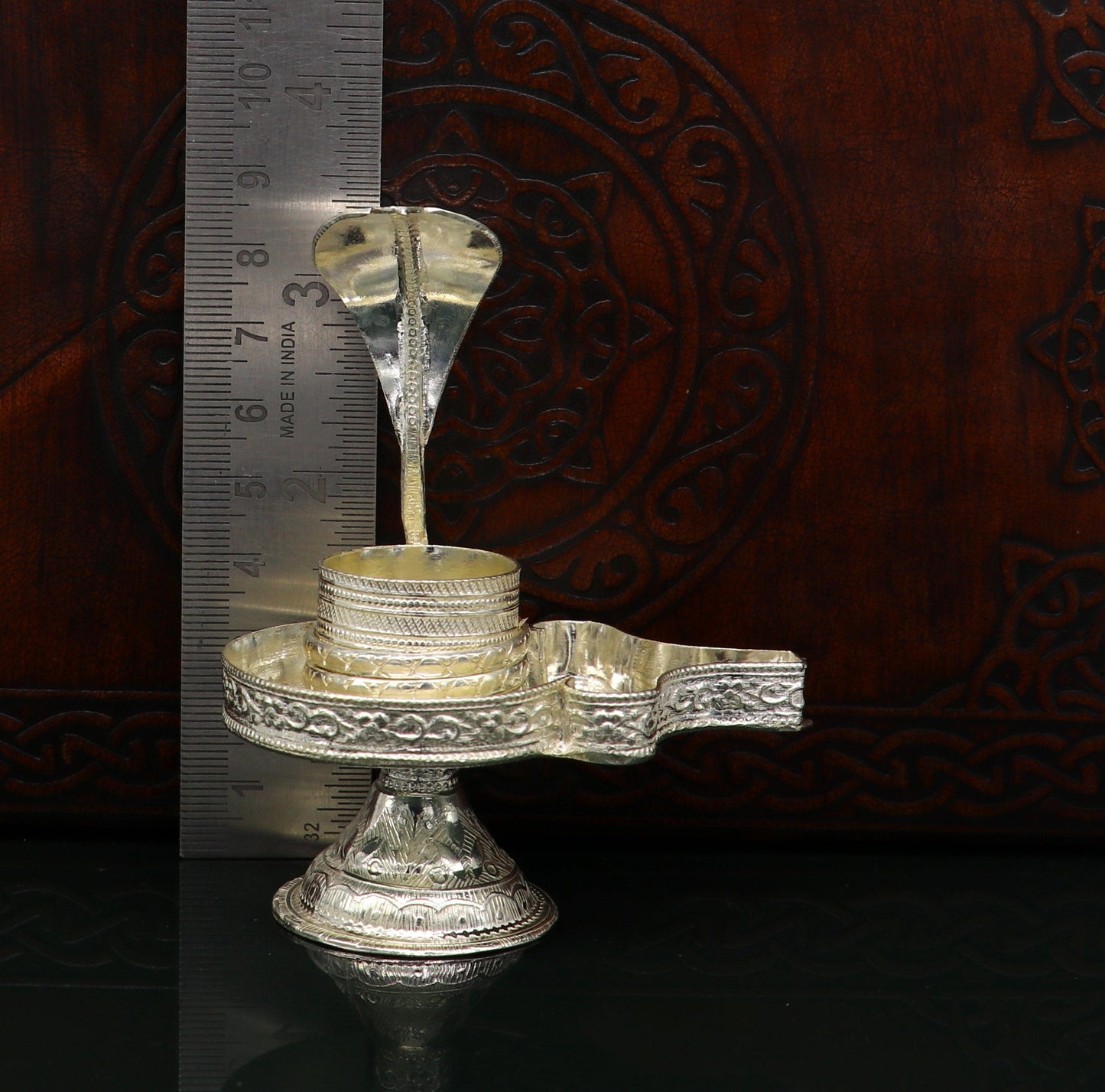 Handcrafted 925 solid silver lord shiva lingam stand/jalheri, use to put shiva lingam,home temple Article, awesome handmade article su170 - TRIBAL ORNAMENTS