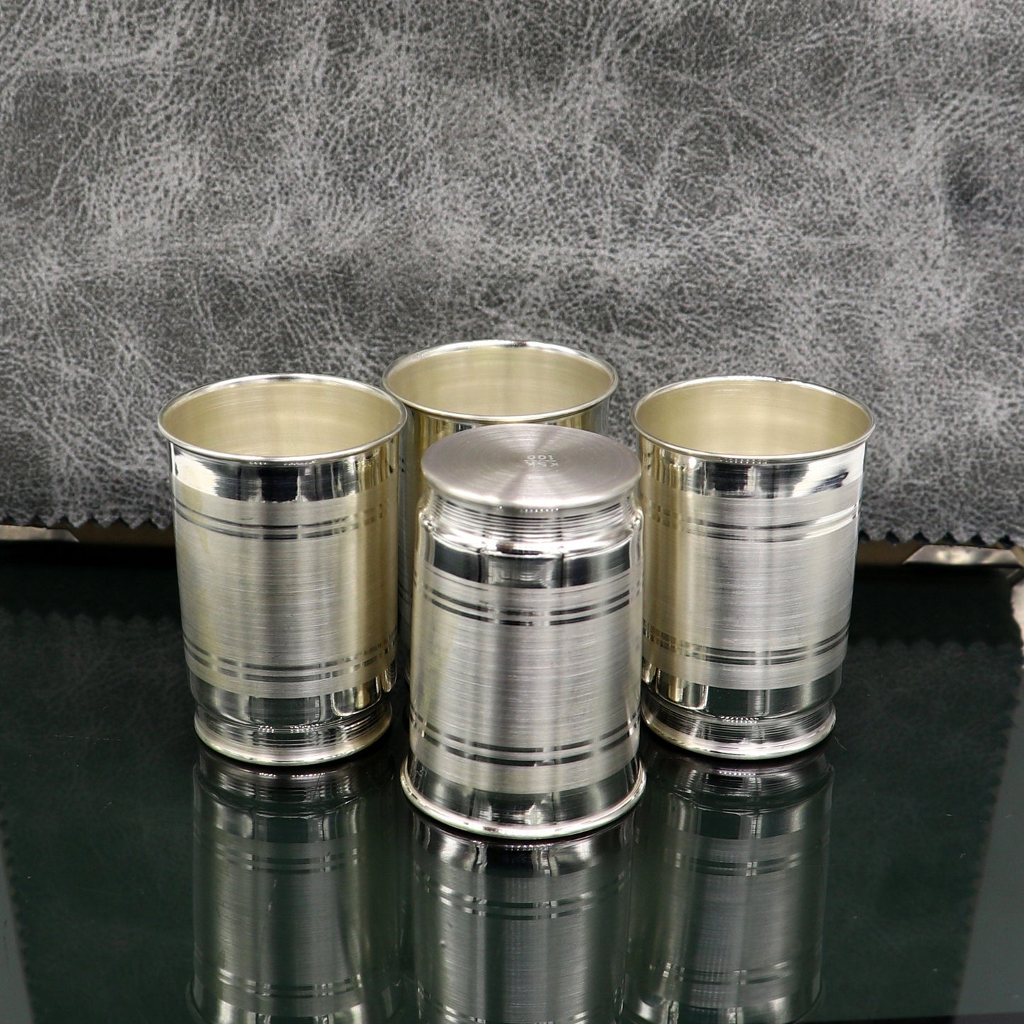 999 silver handmade baby glass set, water/milk Glass tumbler, best gifting silver vodka glass, wine glass set, baby feeding utensils sv134 - TRIBAL ORNAMENTS