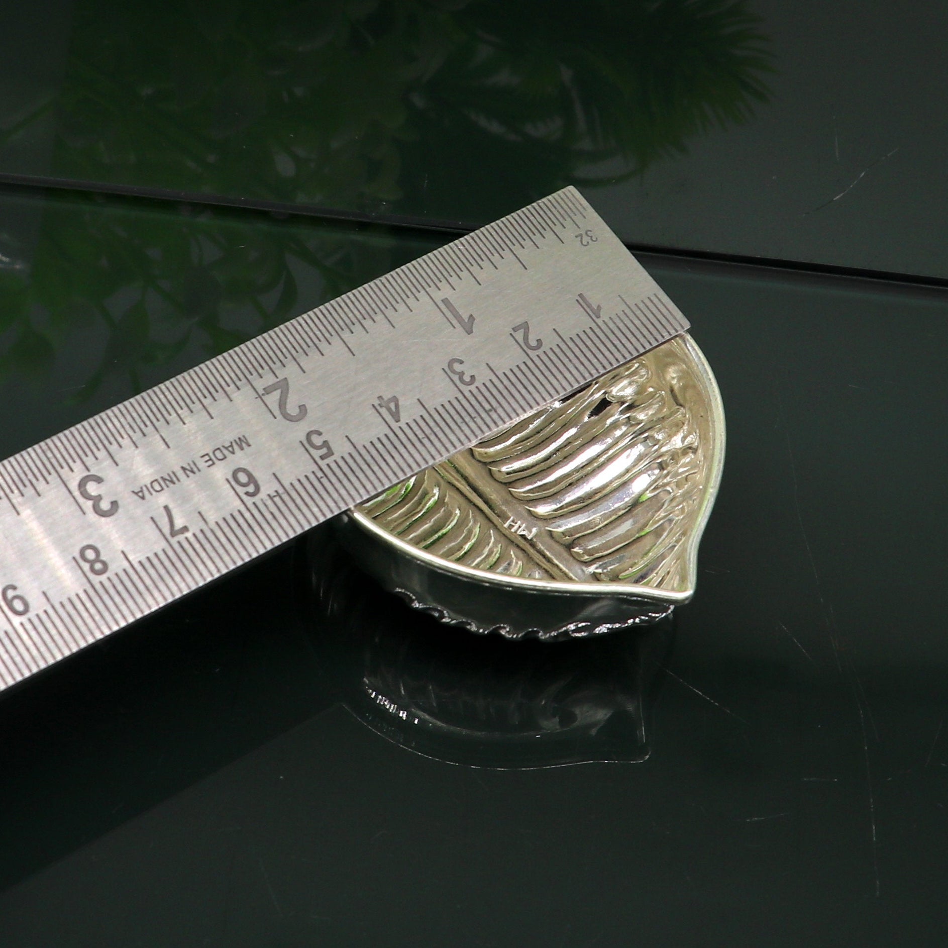 925 sterling silver handcrafted design tilak bowl, sindur bowl, kesar chandan, saffron sandal bowl, puja utensils, home temple article su175 - TRIBAL ORNAMENTS