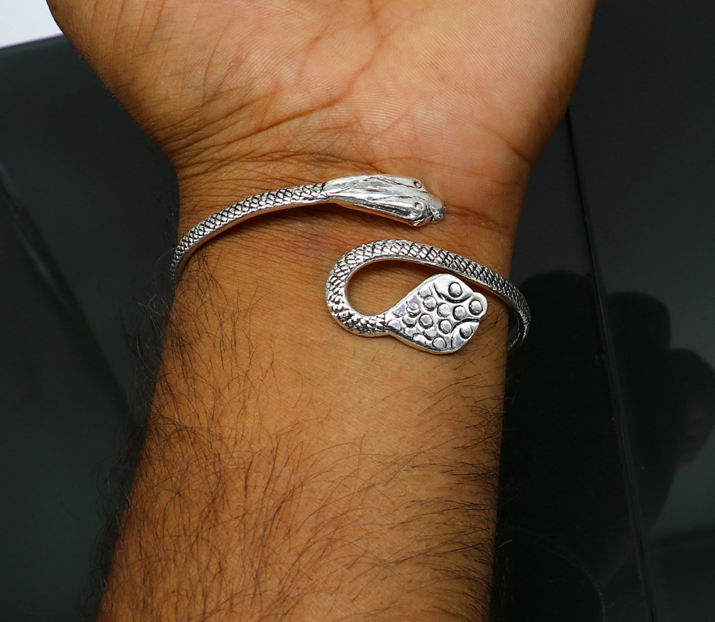 925 sterling silver customized snake style cuff bracelet adjustable bangle, fabulous wedding brides collection, best gifting jewelry nssk336 - TRIBAL ORNAMENTS